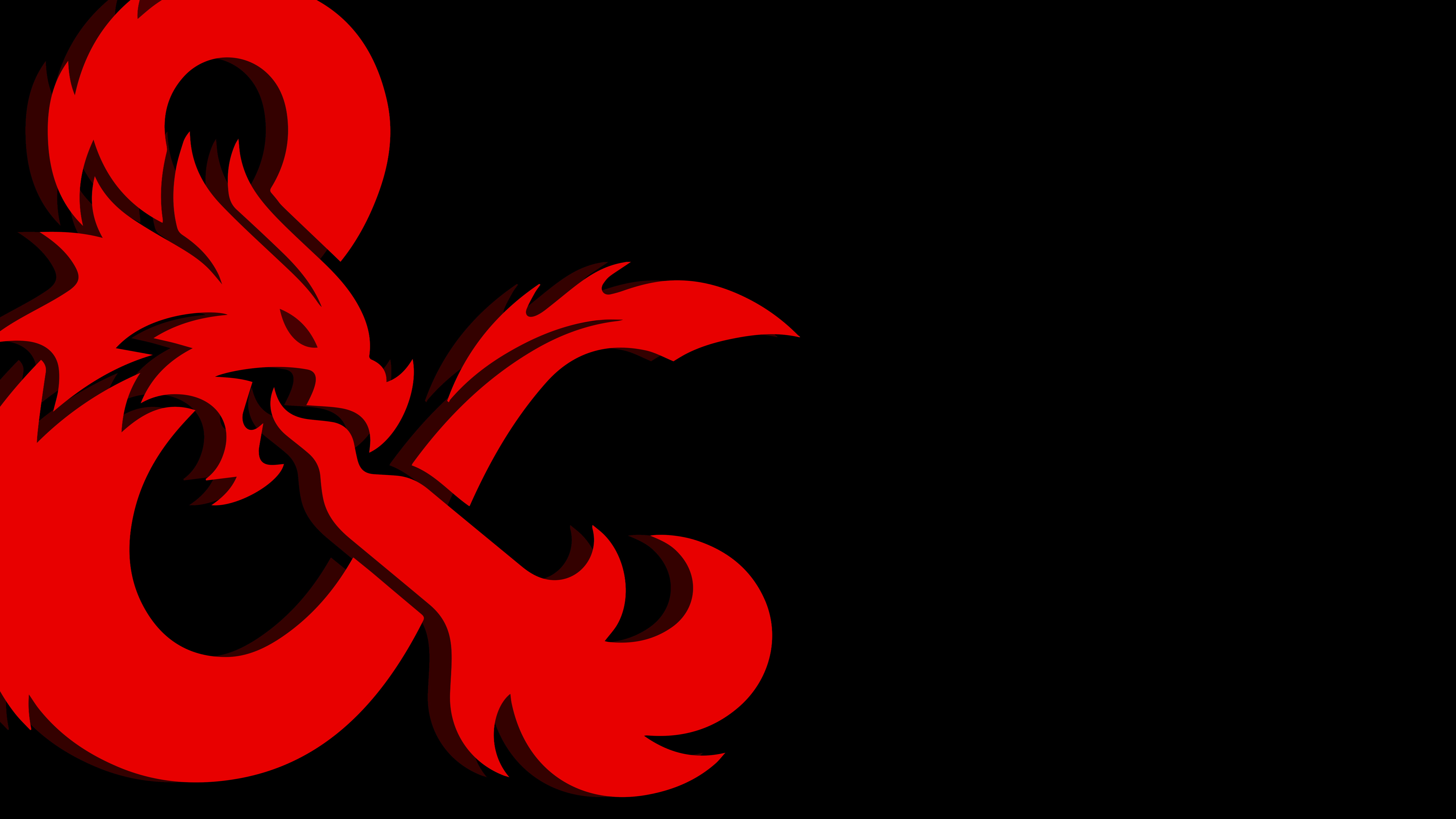 General 7680x4320 dragon red black Ampersand Wizards of the Coast simple background digital art