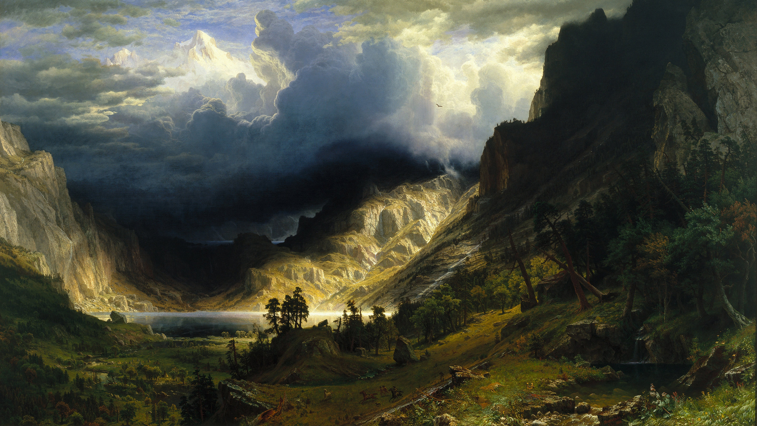 General 2560x1440 traditional art landscape painting Albert Bierstadt