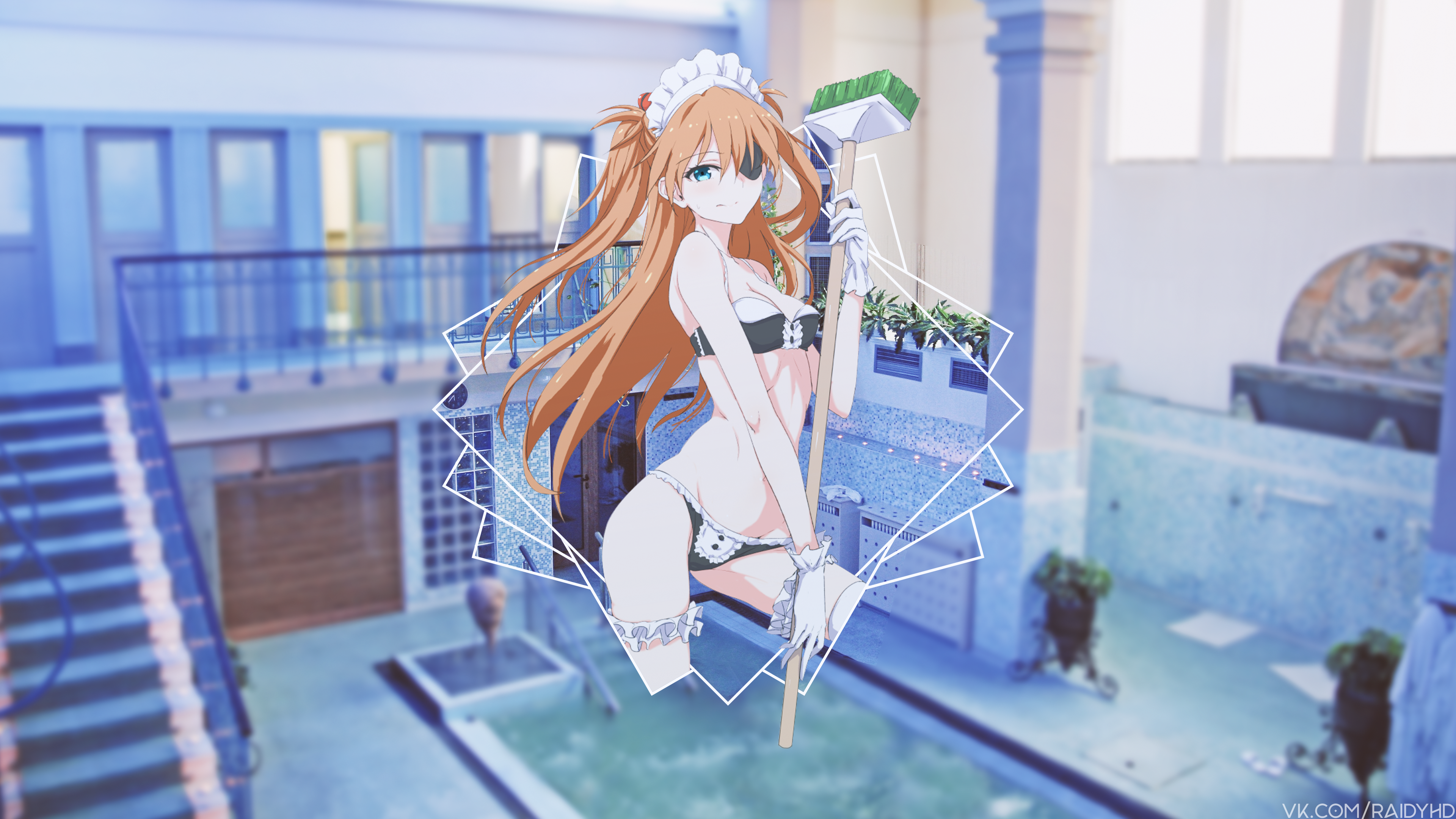 Anime 3840x2160 anime girls picture-in-picture anime Asuka Langley Soryu Ne...