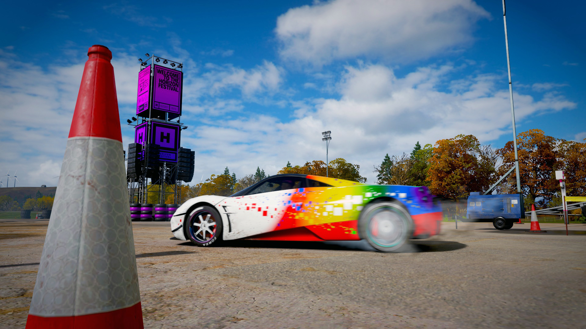 General 1920x1080 Forza Horizon 4 screen shot car racer colorful video games Pagani Pagani Huayra