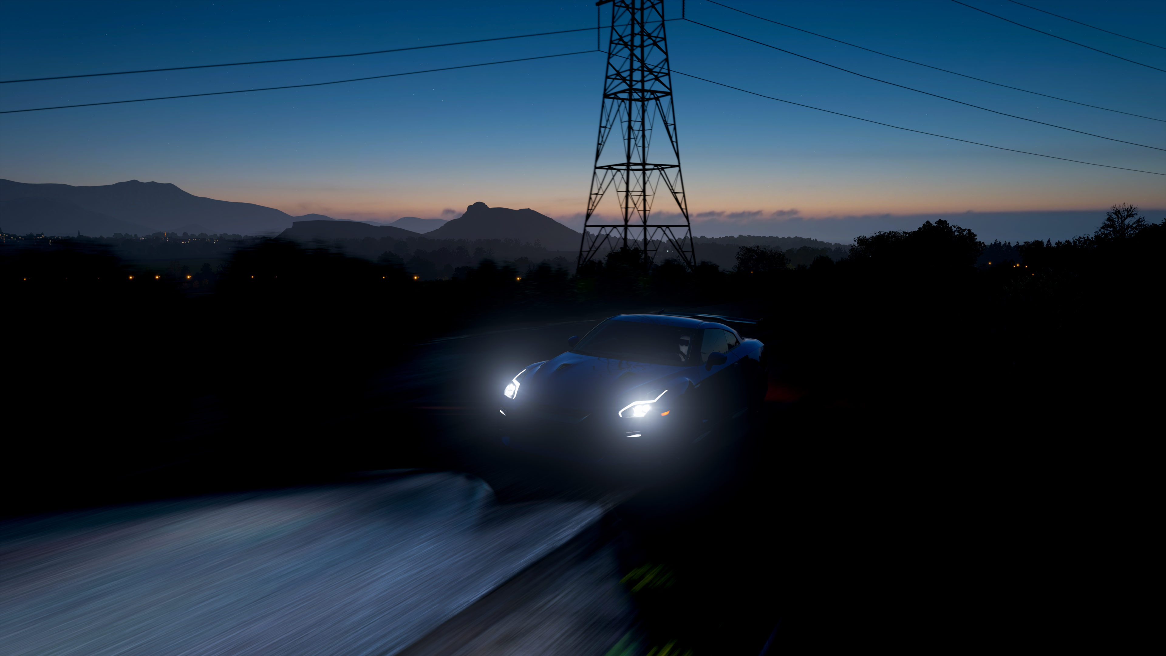 General 3840x2160 Forza Horizon 4 Nissan GT-R dark vehicle racing car video games screen shot