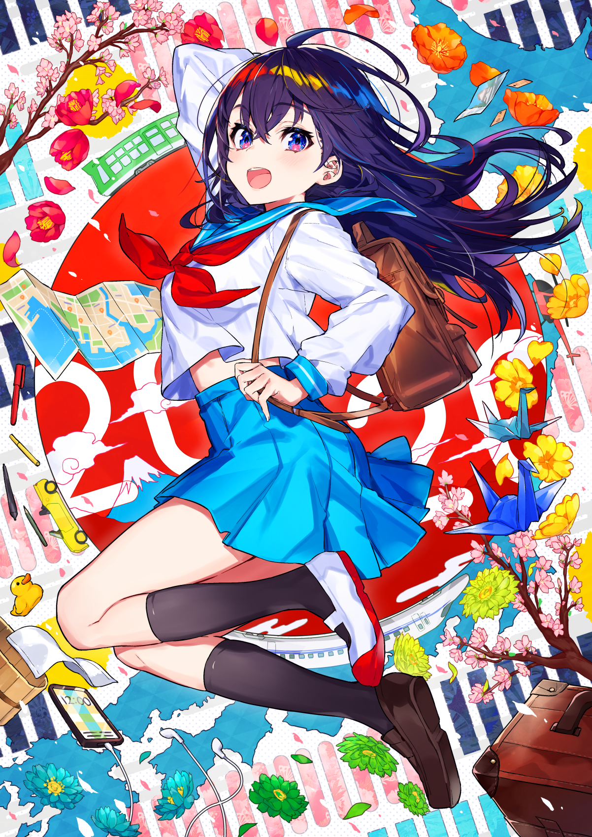 Anime 1202x1700 anime anime girls digital art artwork 2D portrait display vertical mika pikazo school uniform colorful