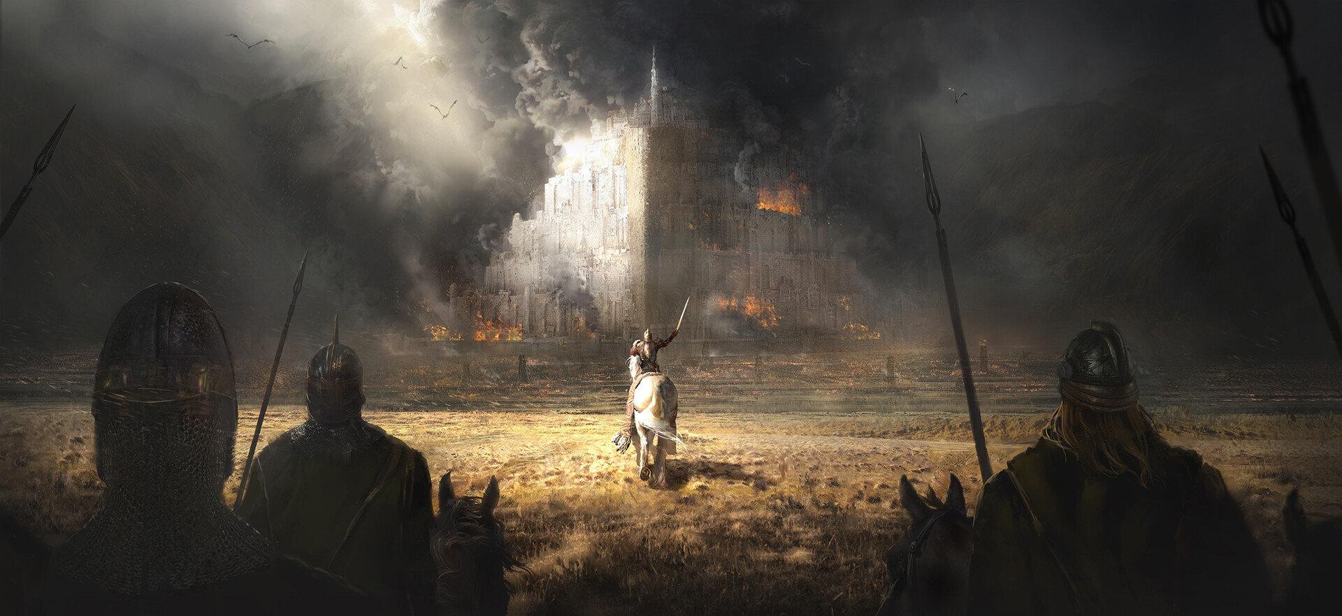 General 1920x882 The Lord of the Rings Minas Tirith fantasy art artwork Théoden J. R. R. Tolkien