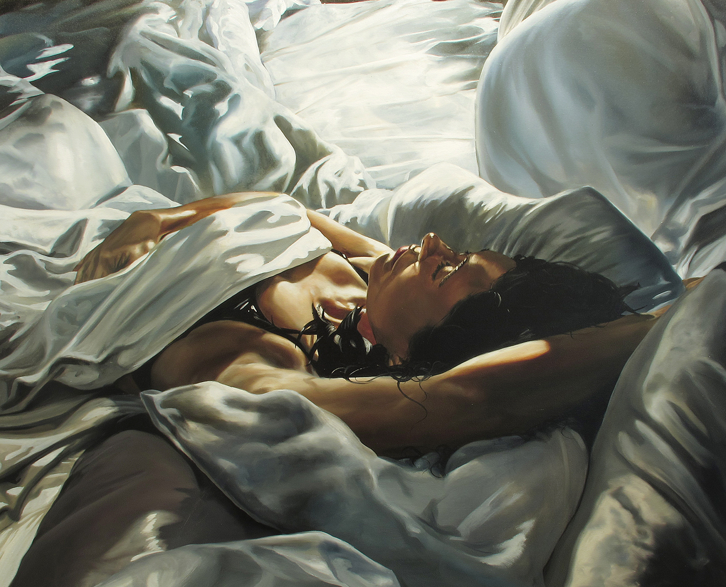 General 1485x1200 Eric Zener painting artwork realistic in bed women sleeping