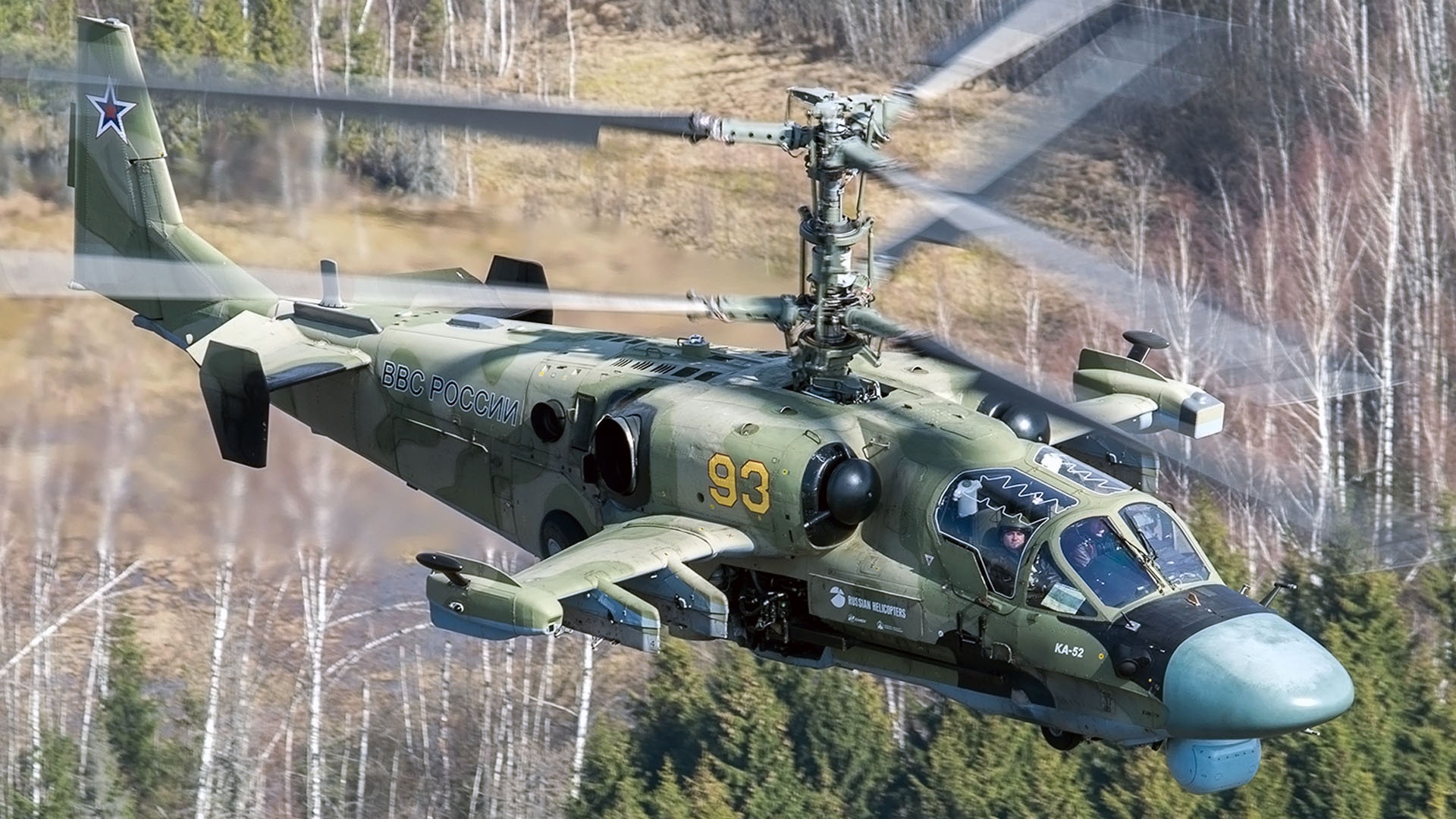 General 1920x1080 military aircraft helicopters vehicle military aircraft high angle Kamov Ka-52 Russian Air Force