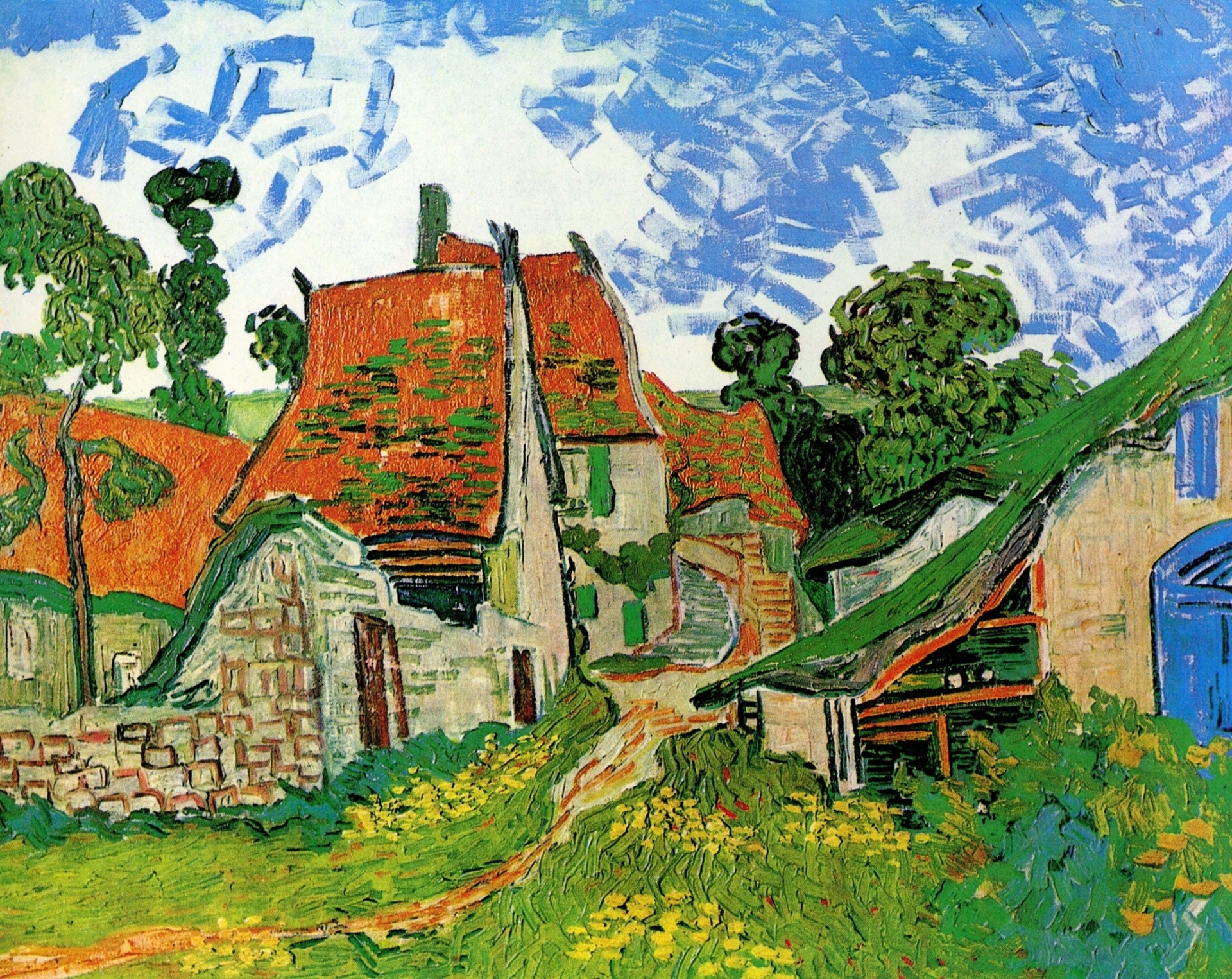 General 1920x1525 1890 (Year) Vincent van Gogh Street in Auvair (Painting) artwork painting classic art