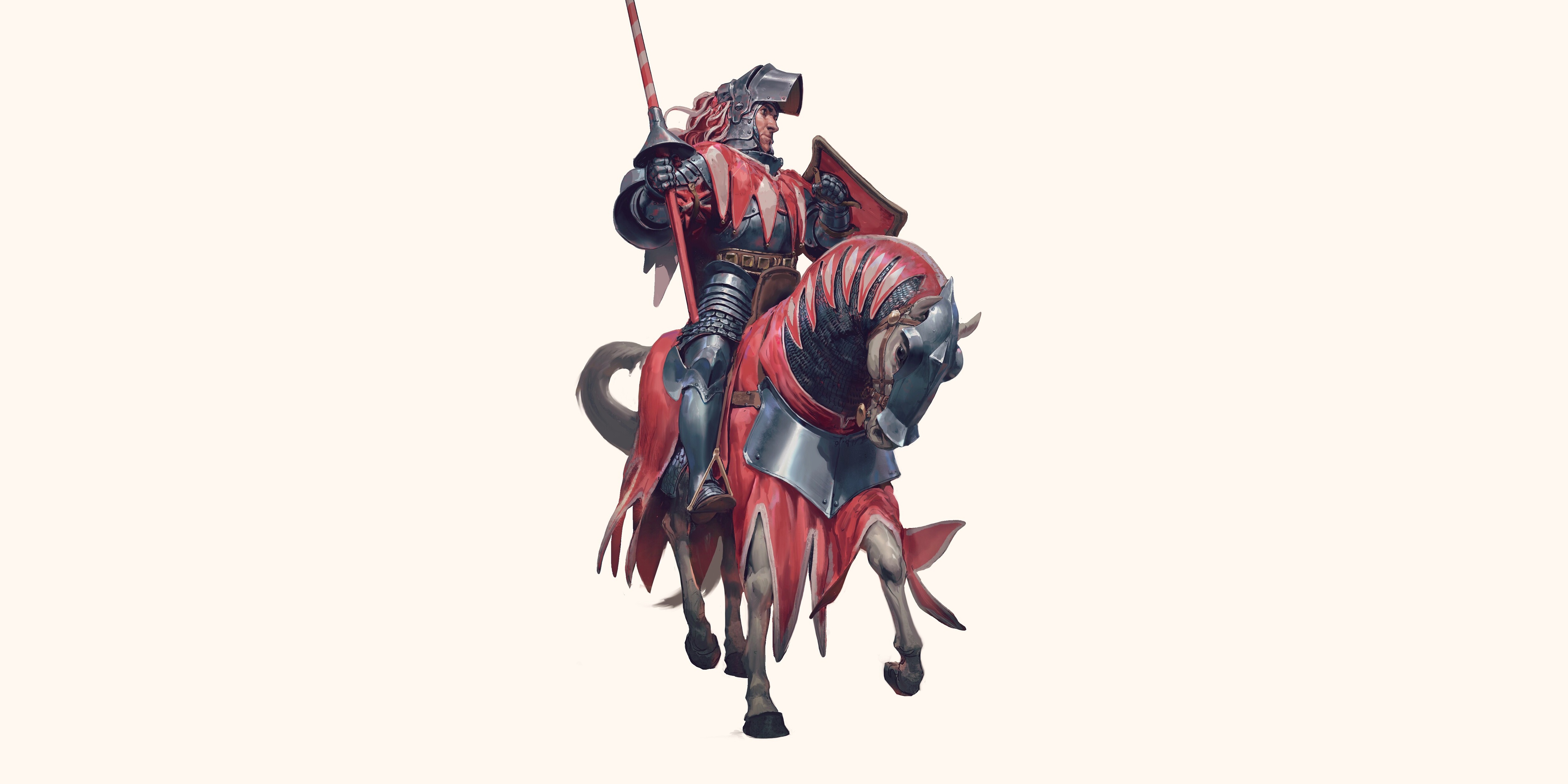 General 5000x2500 simple background knight fantasy art horse armor men
