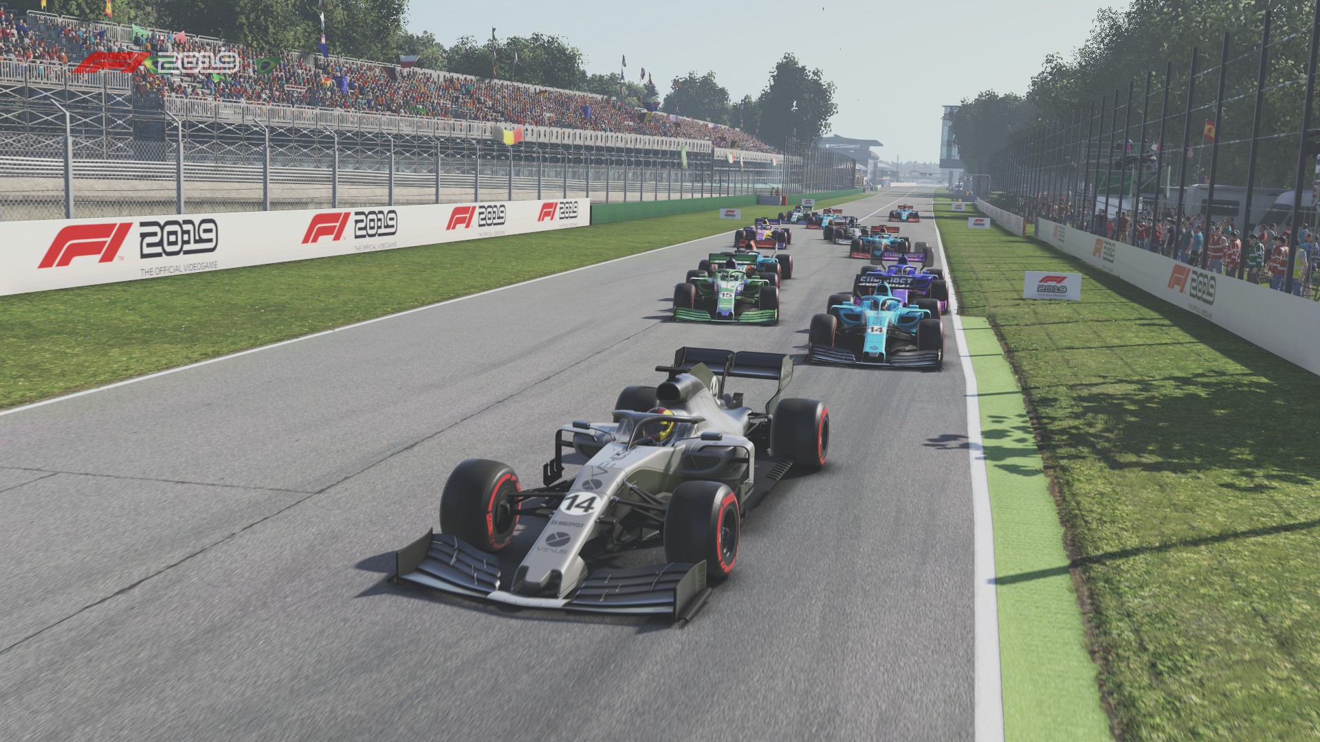 General 1920x1080 F1 2019 Mercedes F1 racing race cars video games screen shot Codemasters