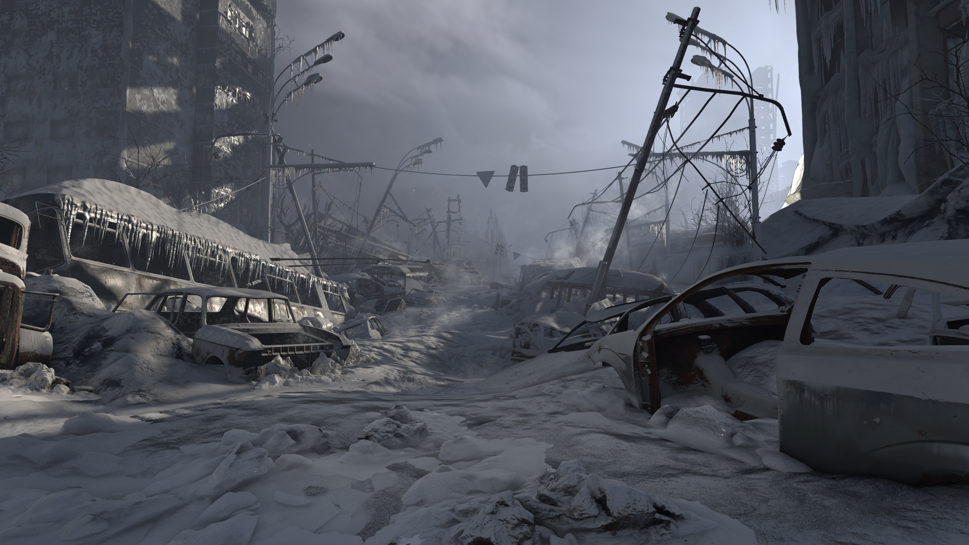 General 3200x1800 Metro Exodus Metro 2033 video games apocalyptic futuristic ruins wreck