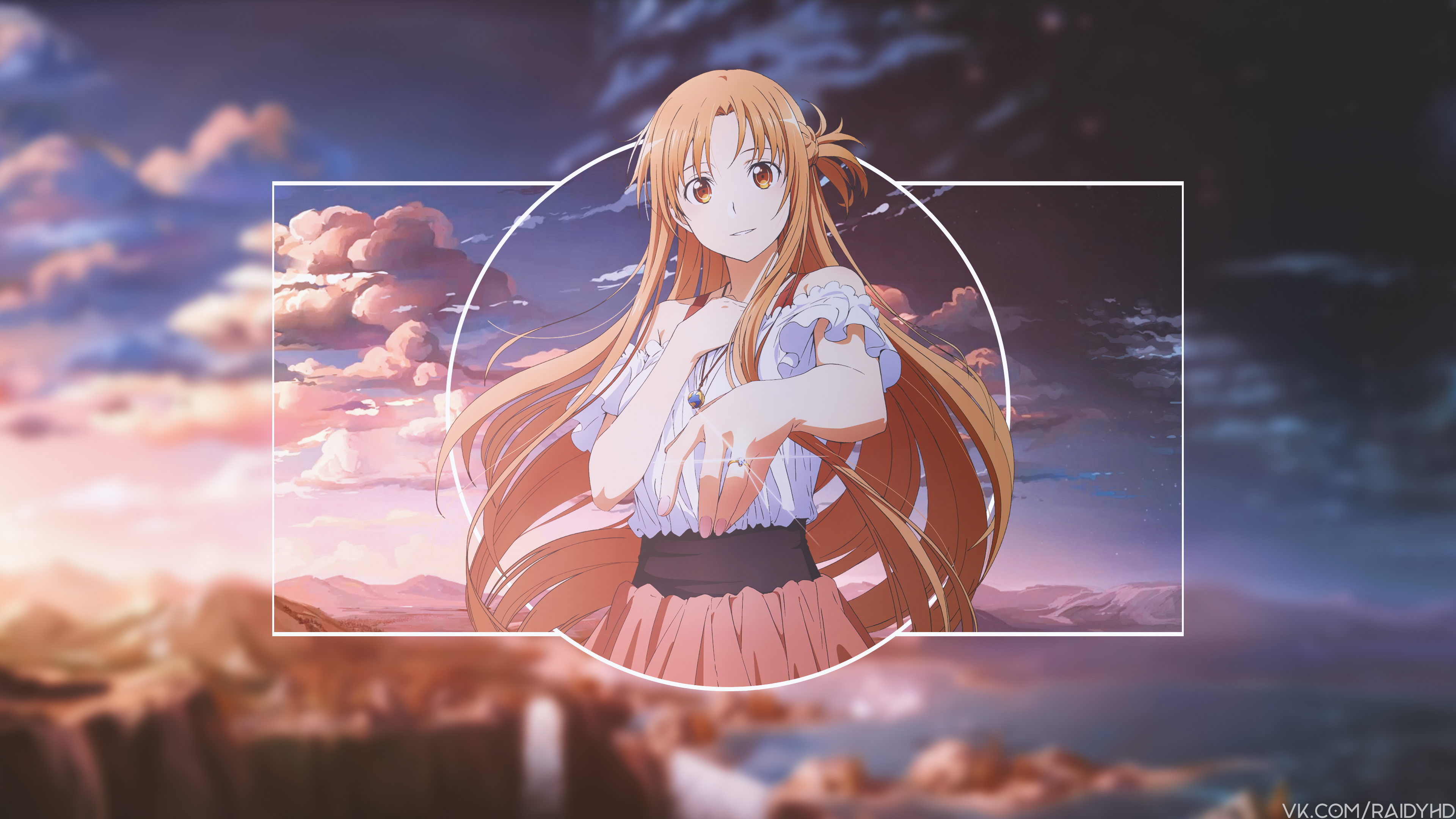 Anime 3840x2160 anime girls anime picture-in-picture Sword Art Online watermarked