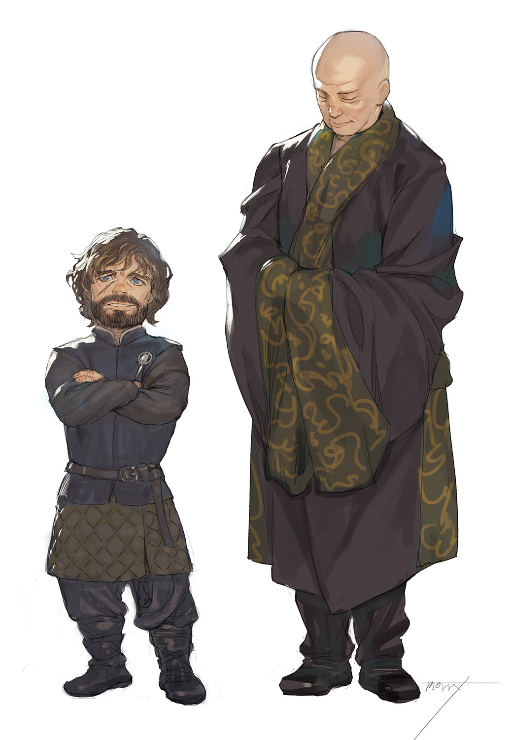 General 1035x1500 Game of Thrones simple background digital art Tyrion Lannister Varys artwork fan art