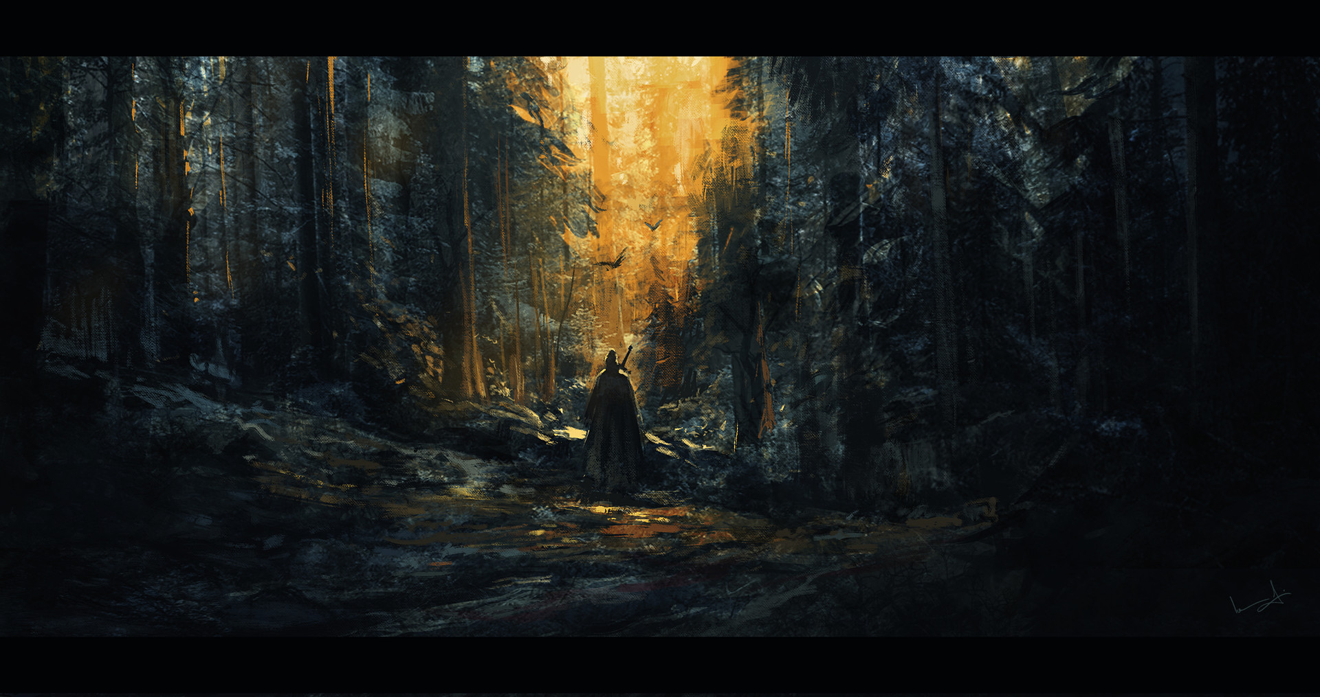 General 1920x1015 concept art artwork wizard fantasy art forest digital art Gandalf The Lord of the Rings