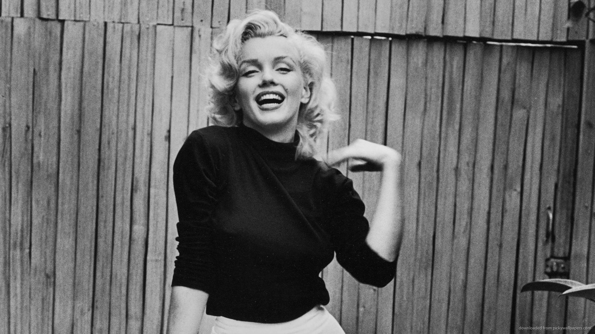 People 1920x1080 women Marilyn Monroe actress celebrity blonde open mouth laughing