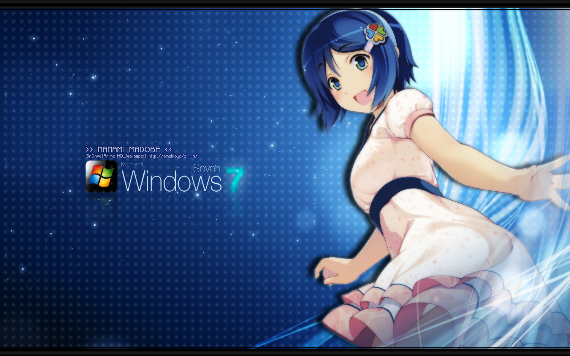 Anime 1920x1200 Madobe Nanami  Windows 7 OS-tan