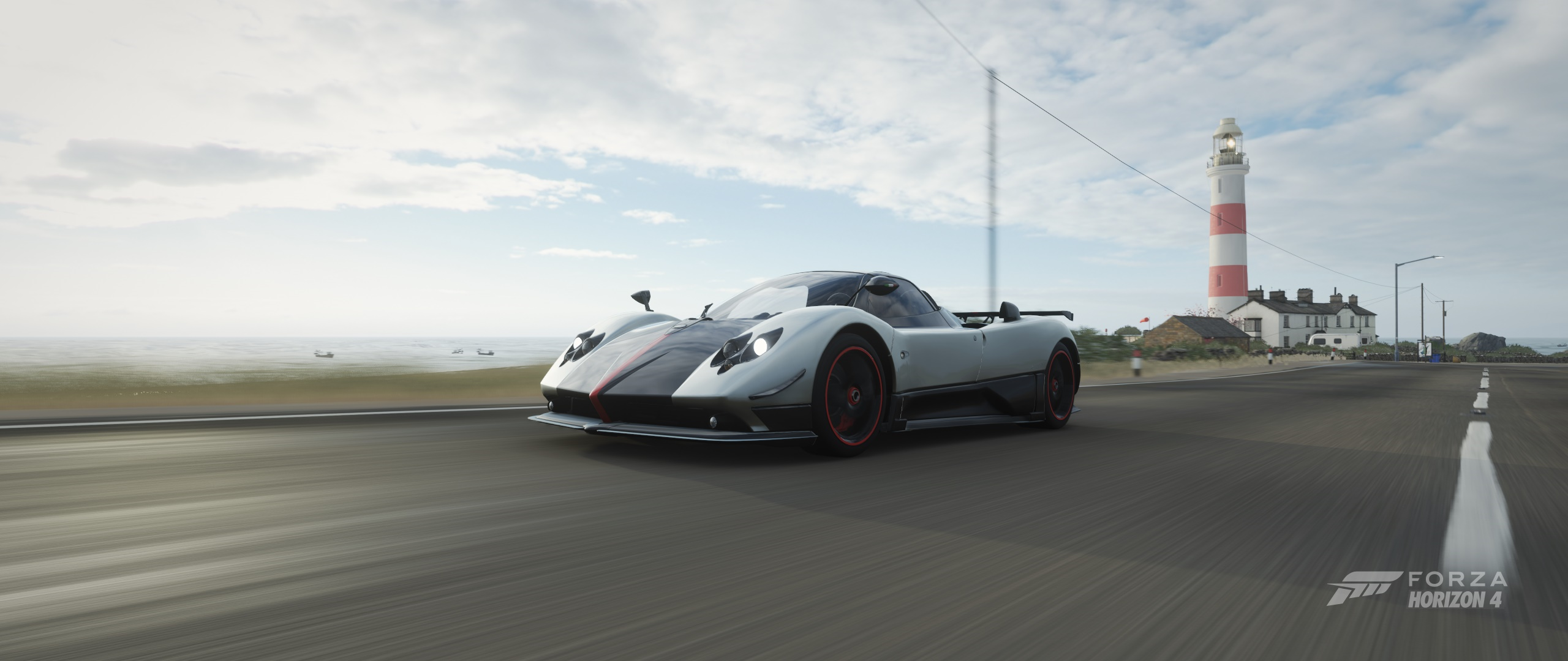 General 2560x1080 video games Forza Horizon 4 car Pagani vehicle racing screen shot Turn 10 Studios