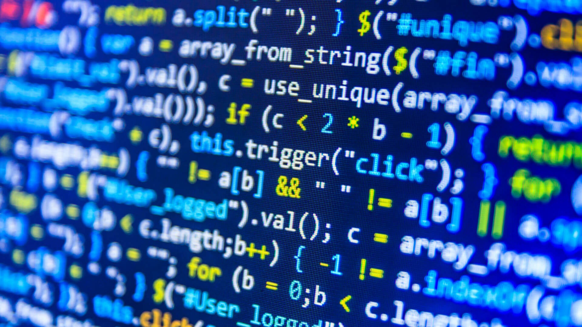 General 1920x1080 JavaScript code web development programming programming language blue