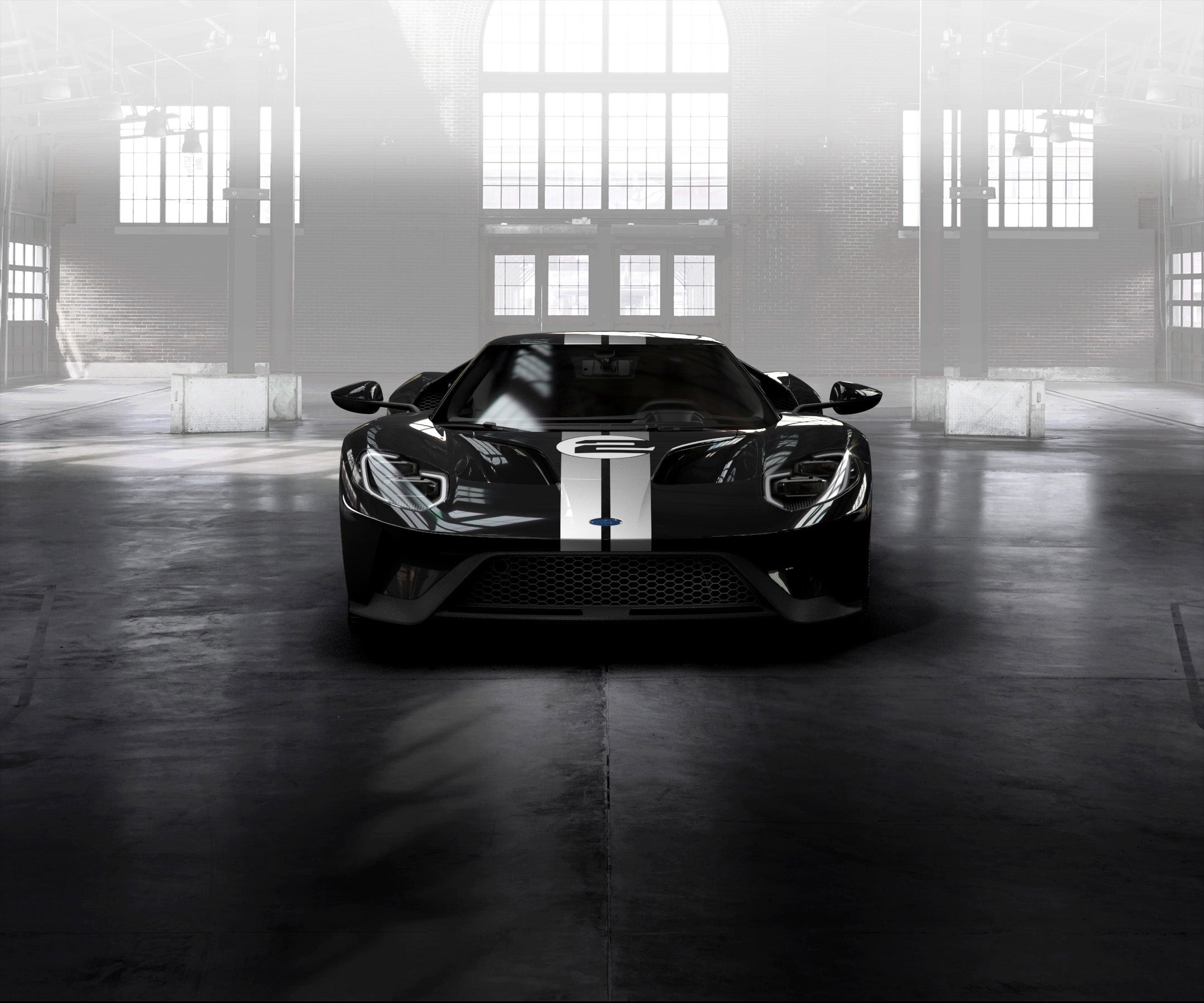 General 2160x1800 Ford GT supercars Ford monochrome car sports car Ford GT Mk II frontal view