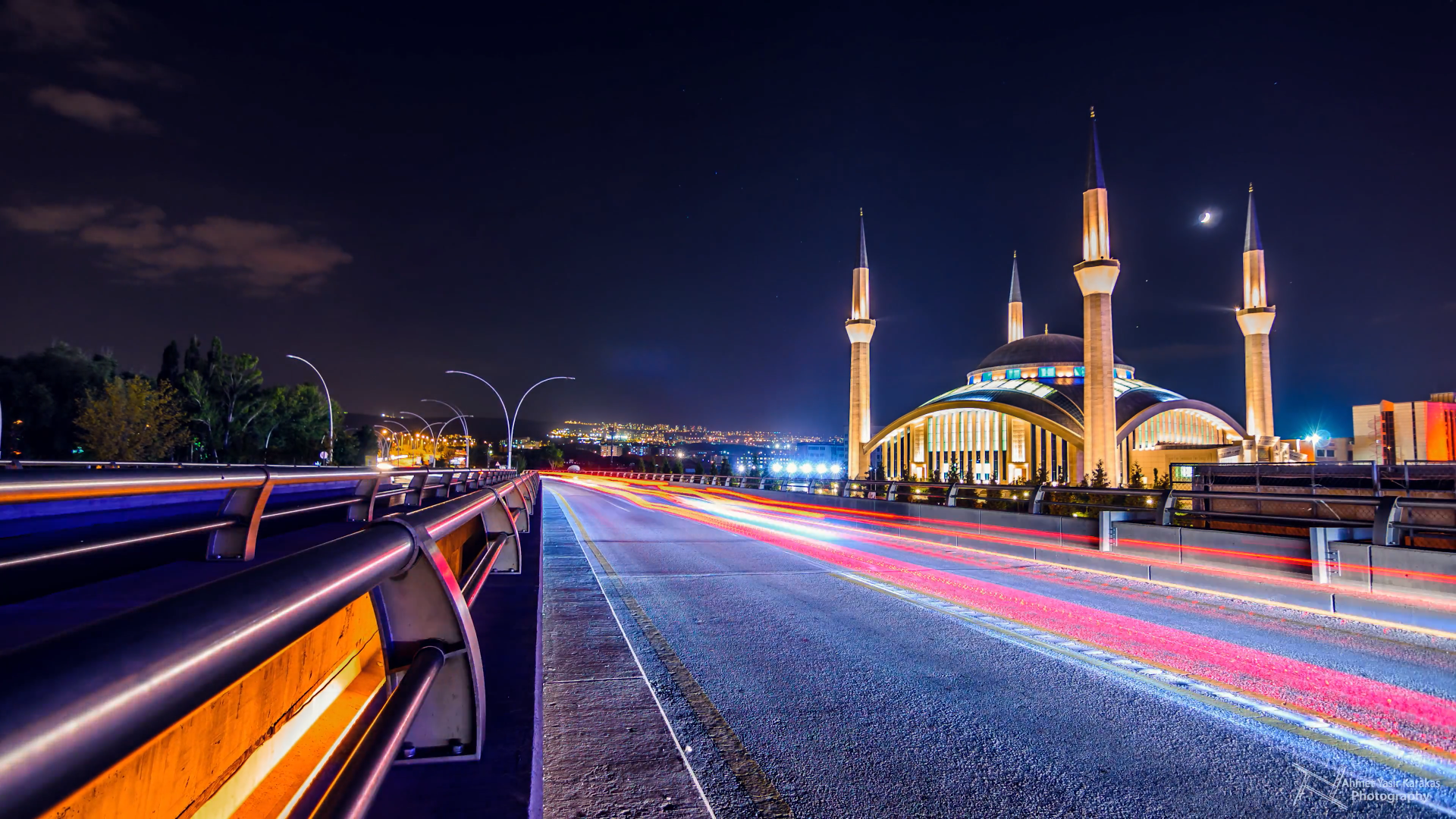 General 1920x1080 Ankara mosque city lights long exposure