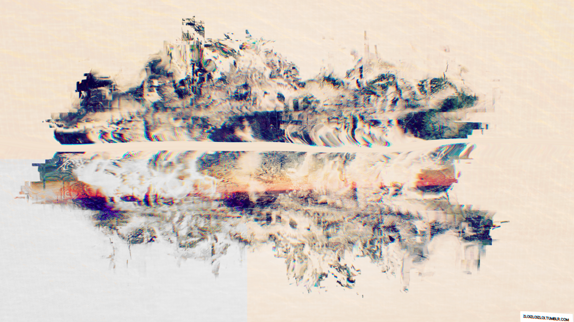 General 1920x1080 glitch art abstract digital art white background