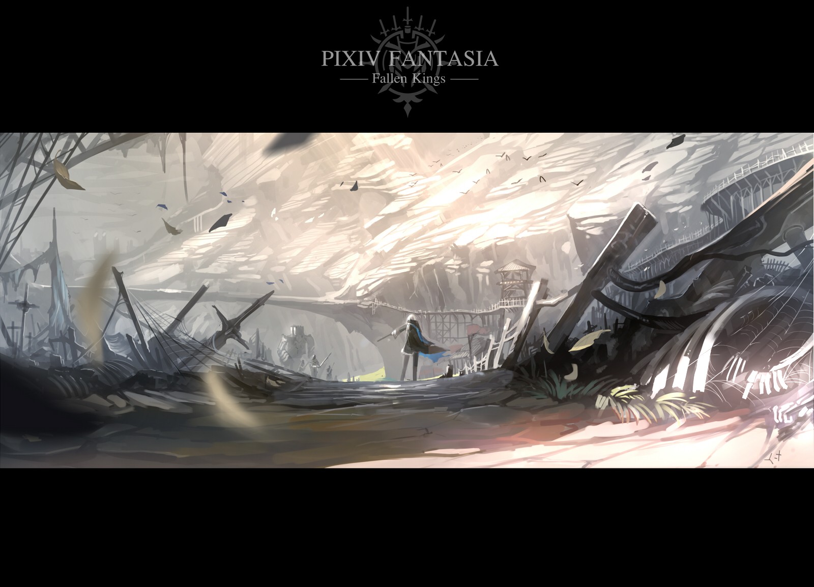 Anime 1600x1154 Pixiv Fantasia: Fallen Kings landscape anime Pixiv Pixiv Fantasia