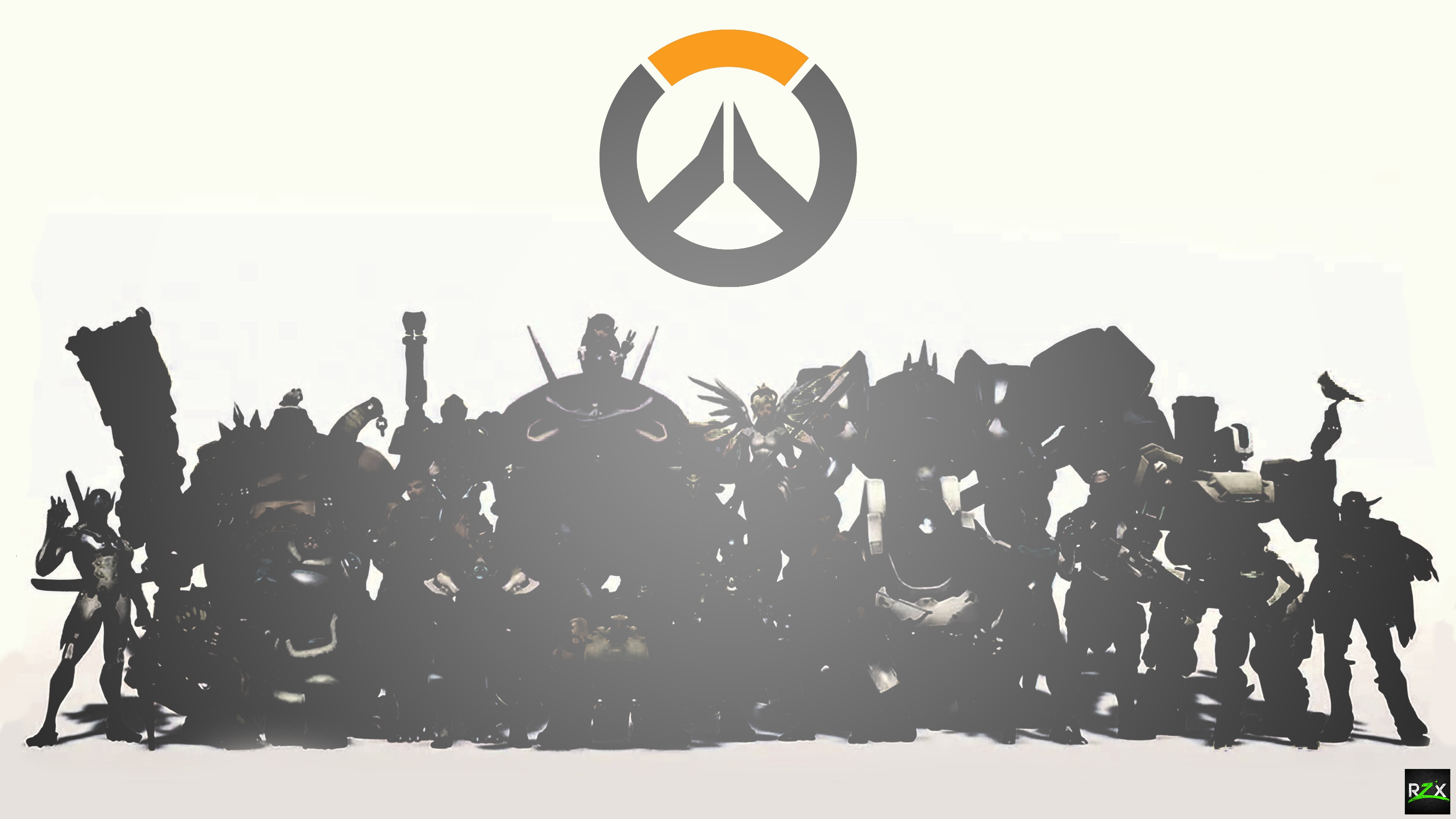 General 3840x2160 Overwatch Tracer (Overwatch) video games Widowmaker (Overwatch) Mercy (Overwatch) D.Va (Overwatch) Hanzo (Overwatch) Genji (Overwatch) Roadhog (Overwatch) McCree (Overwatch) PC gaming video game art video game characters white background logo