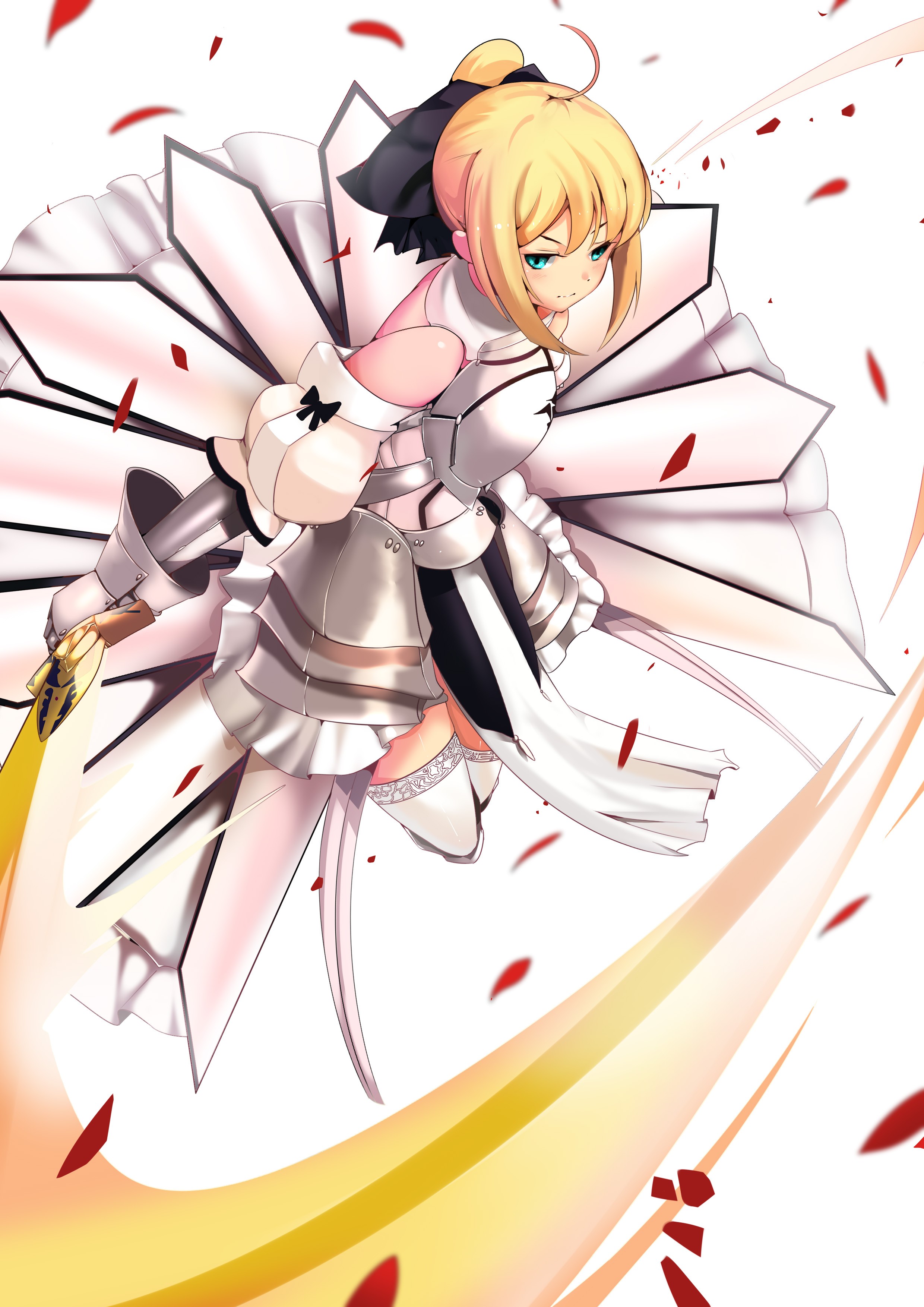 Anime 2480x3507 anime anime girls Fate/Stay Night Fate/Unlimited Codes  Saber Saber Lily armor dress sword weapon fantasy art fantasy girl