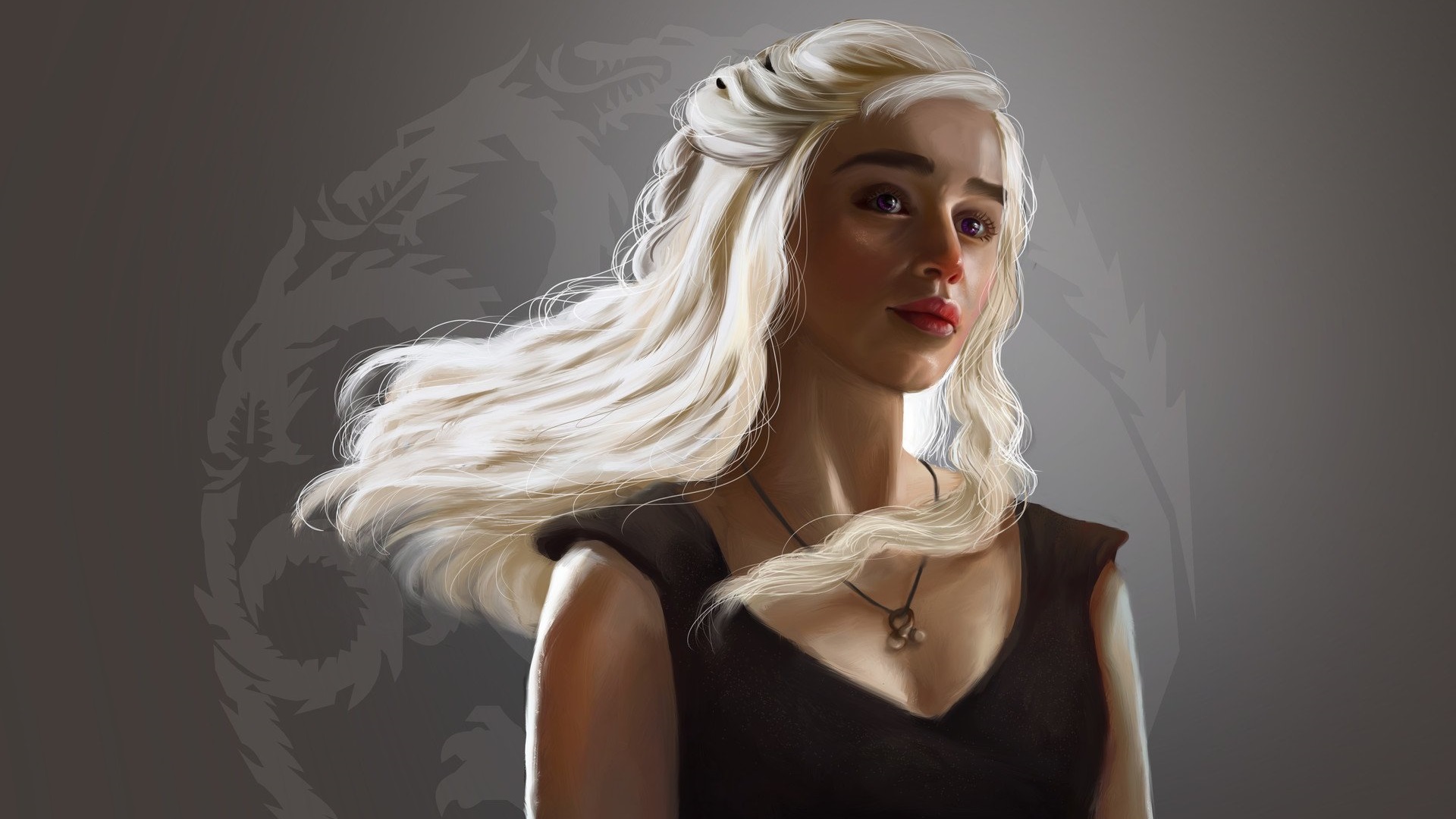 General 1920x1080 Daenerys Targaryen Game of Thrones House Targaryen sigils dragon artwork women blonde long hair fan art Emilia Clarke TV series actress