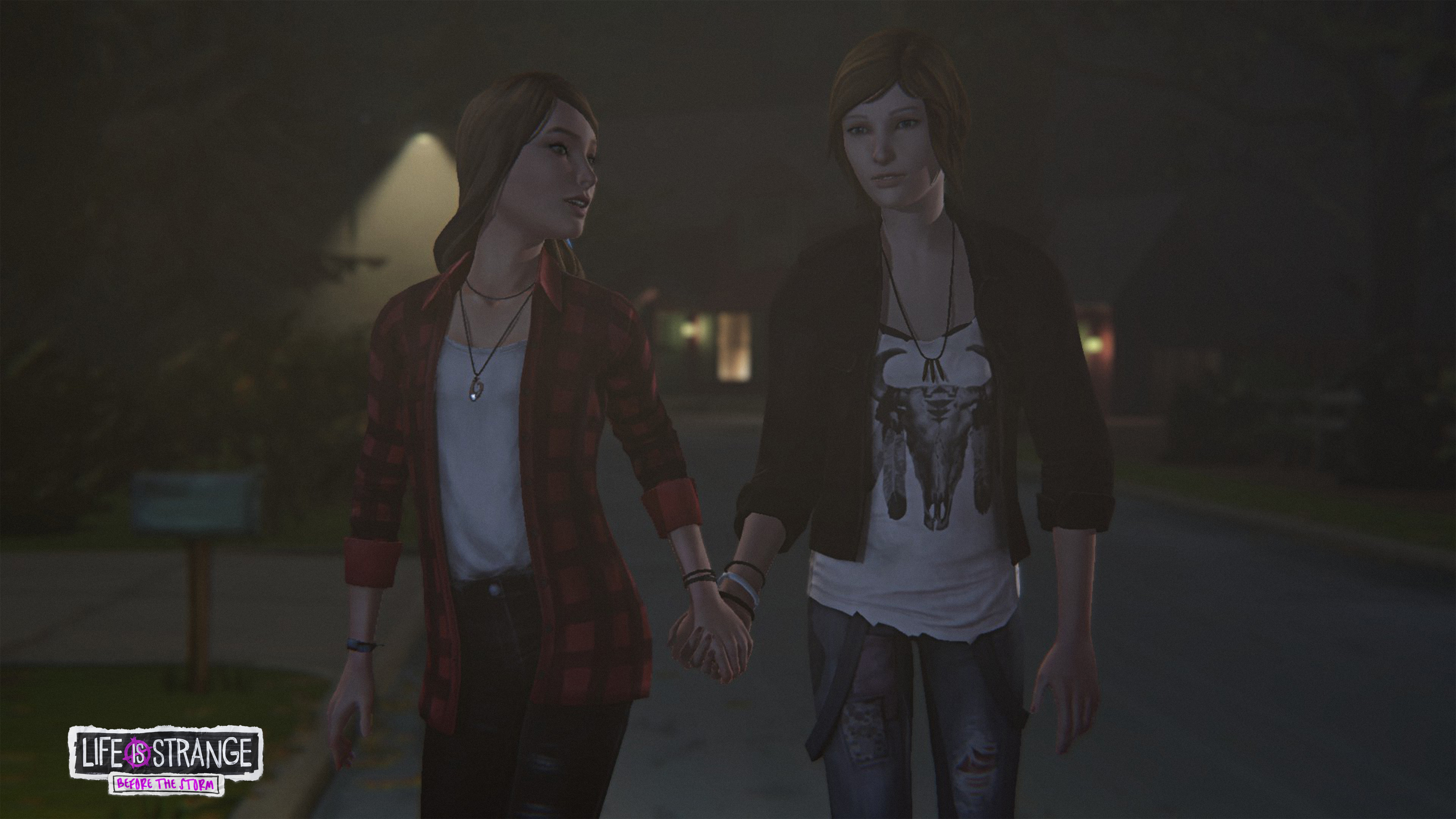 General 3840x2160 Life Is Strange Life is Strange Before the Storm Arcadia Bay night holding hands video games Rachel Amber Chloe Price women video game characters