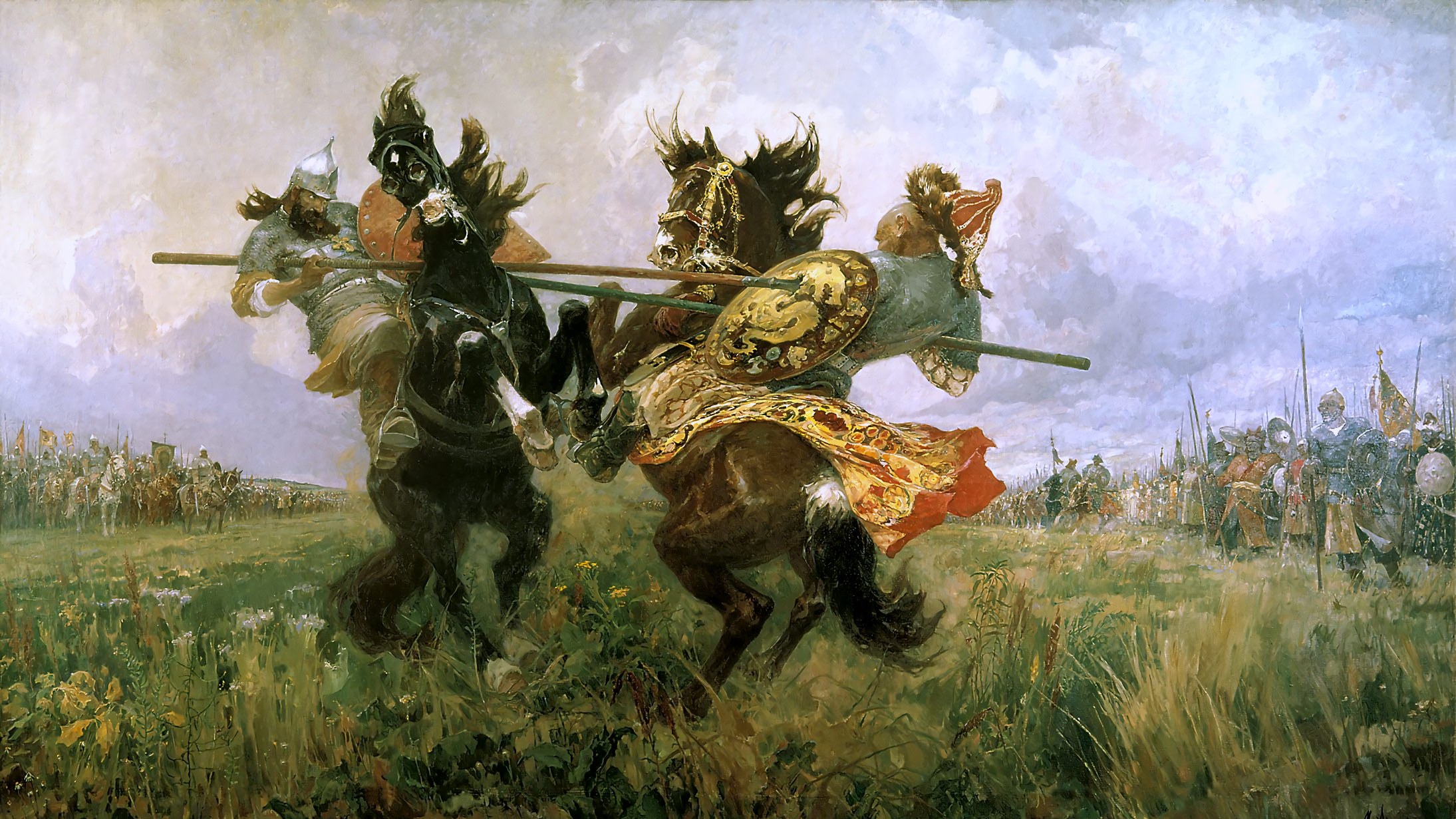General 2189x1231 combat lance war Russian Mongols military horse