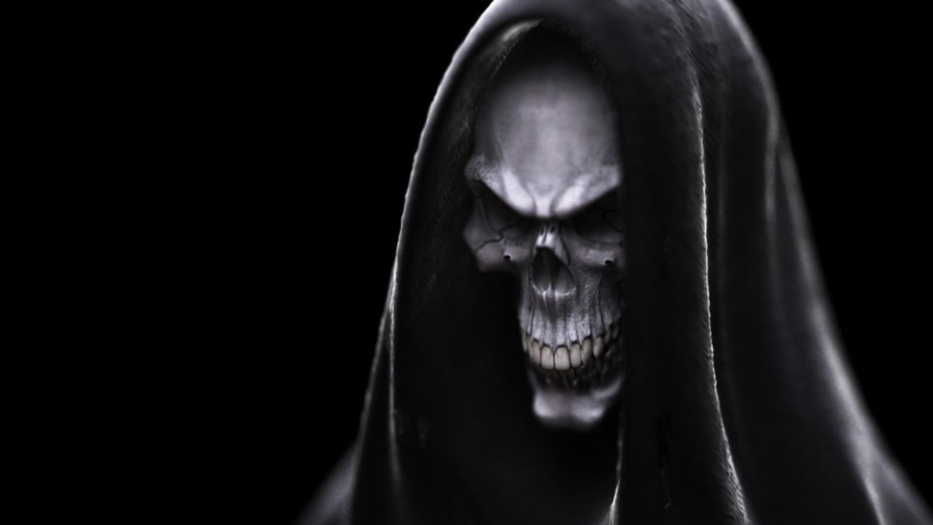 General 1920x1080 death skull fantasy art dark fantasy simple background Grim Reaper artwork