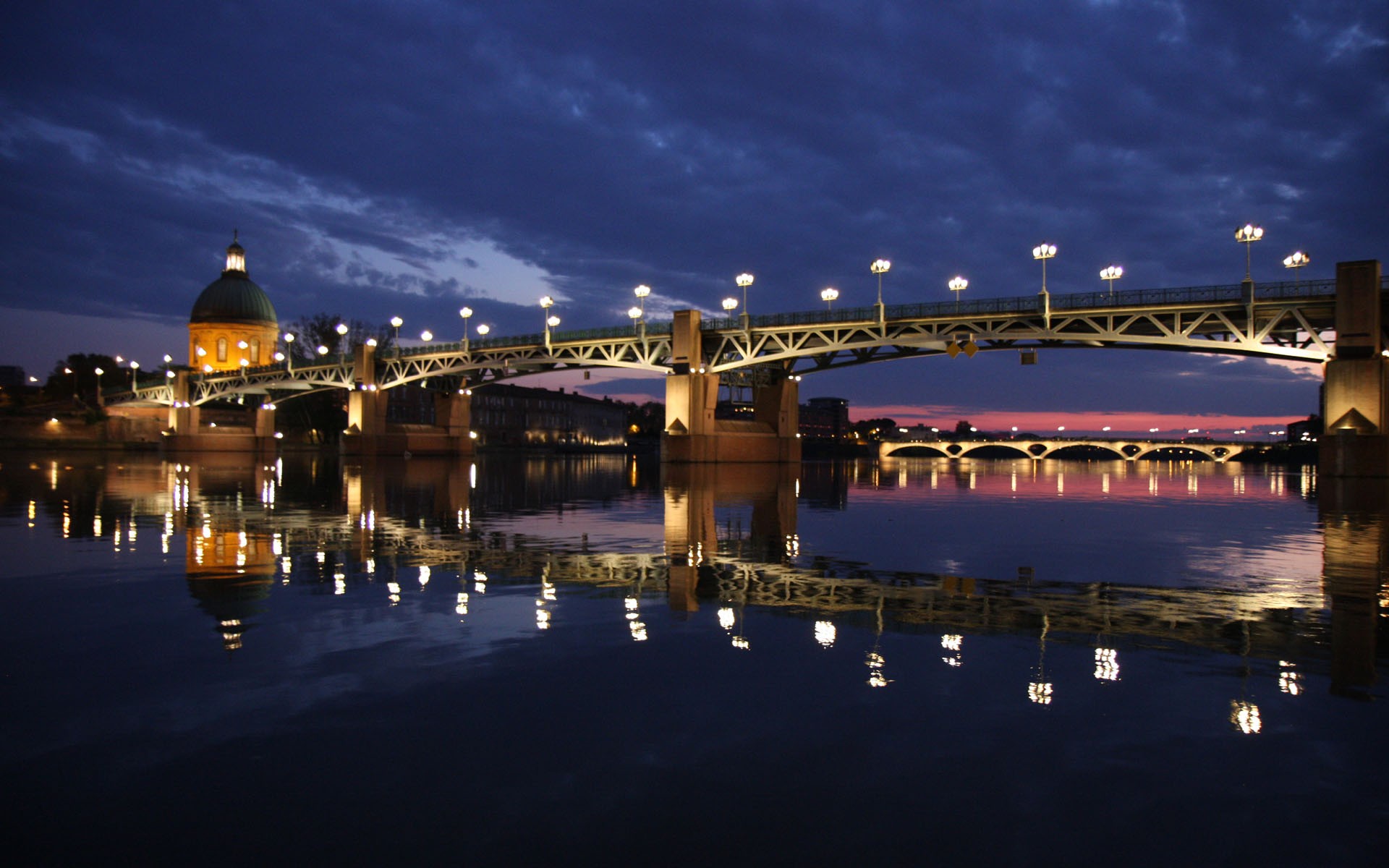General 1920x1200 Toulouse Pont Saint-Pierre France Garonne bridge river