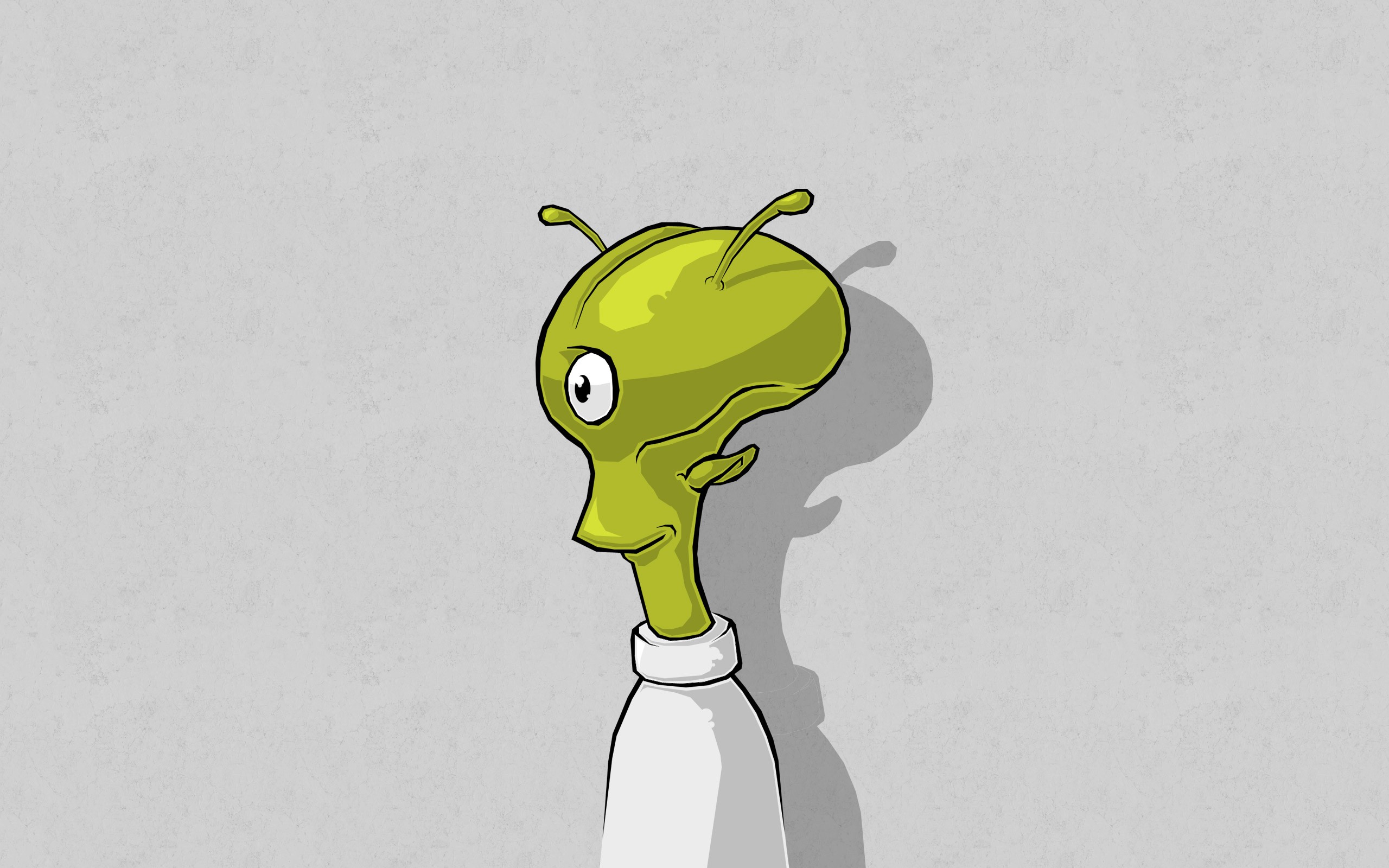 General 2560x1600 aliens green Futurama TV series science fiction simple background cartoon