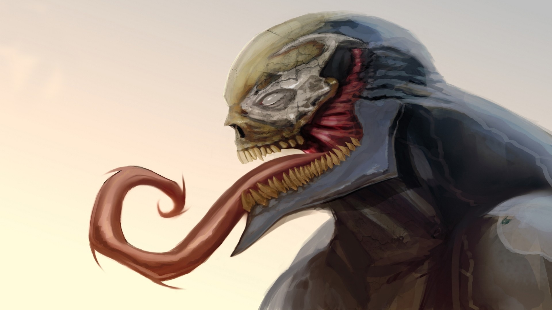 General 1920x1080 Marvel Comics eddie brock Venom creature simple background