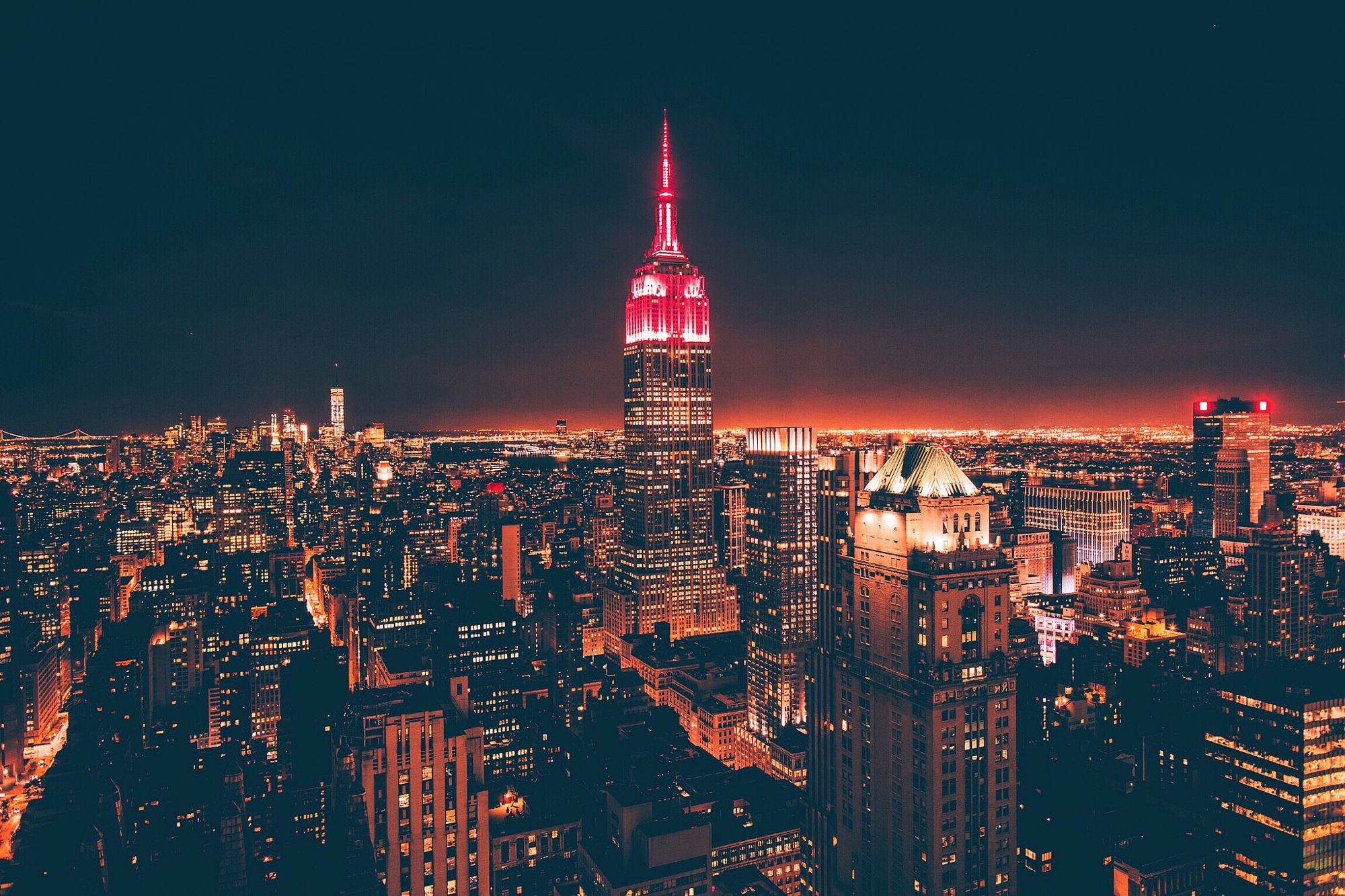 General 2000x1333 cityscape city night lights New York City Empire State Building USA city lights landmark North America