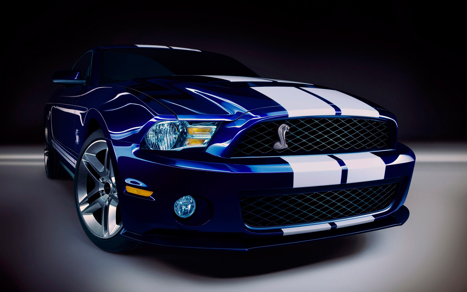 General 1920x1200 car Ford Mustang Ford Mustang Shelby Ford Mustang S-197 II Ford blue cars vehicle dark background racing stripes American cars muscle cars