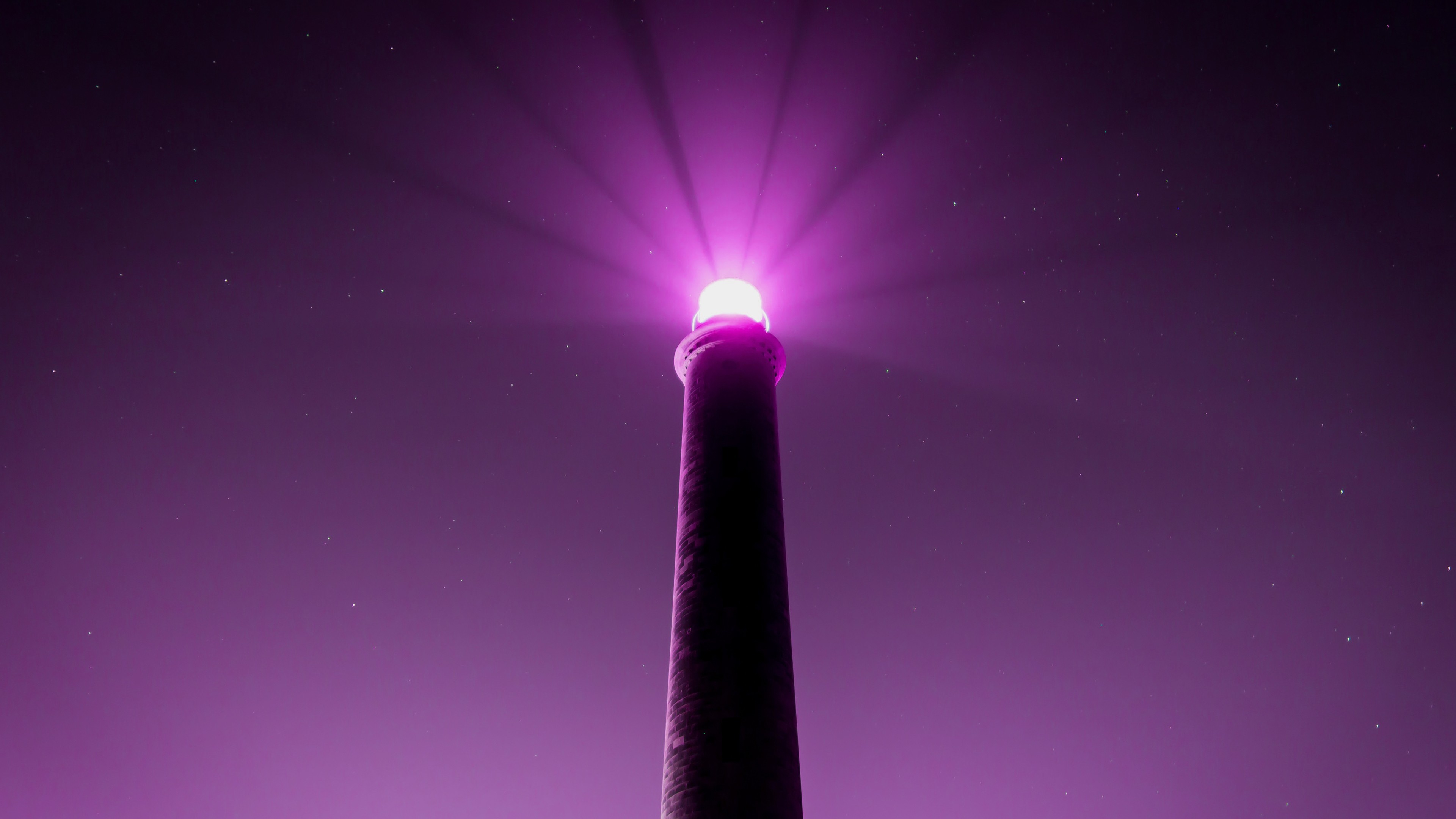 General 3840x2160 photography lights lighthouse violet purple