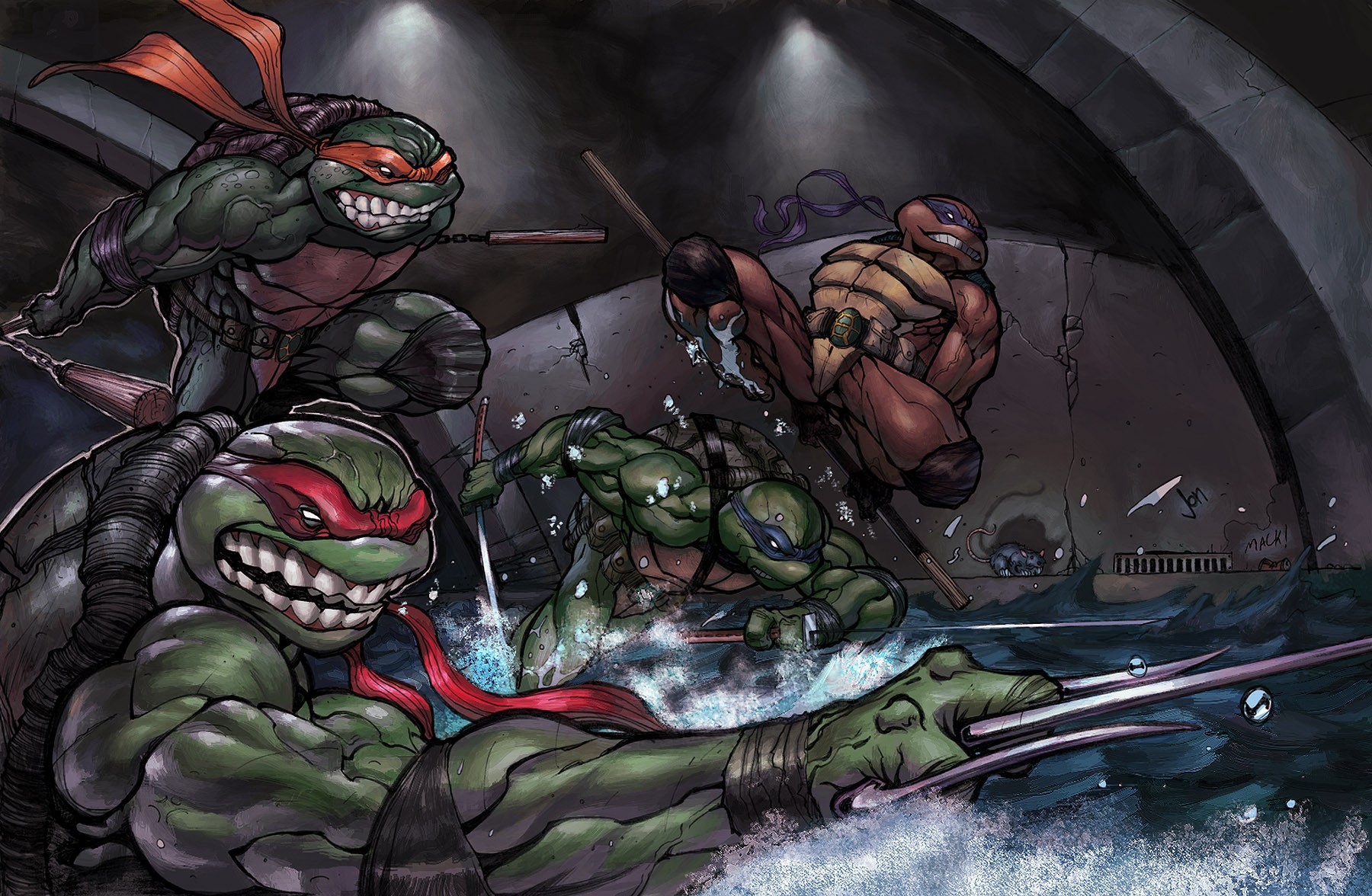 General 1800x1176 Teenage Mutant Ninja Turtles comics comic art teeth
