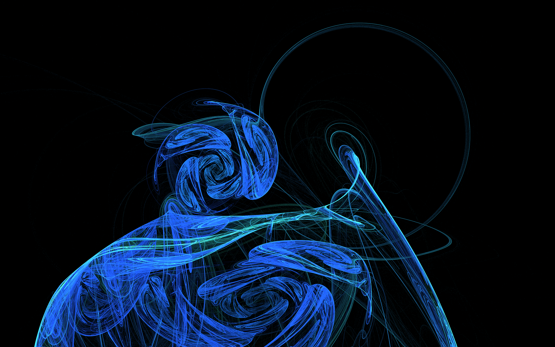 General 1920x1200 abstract fractal digital art blue