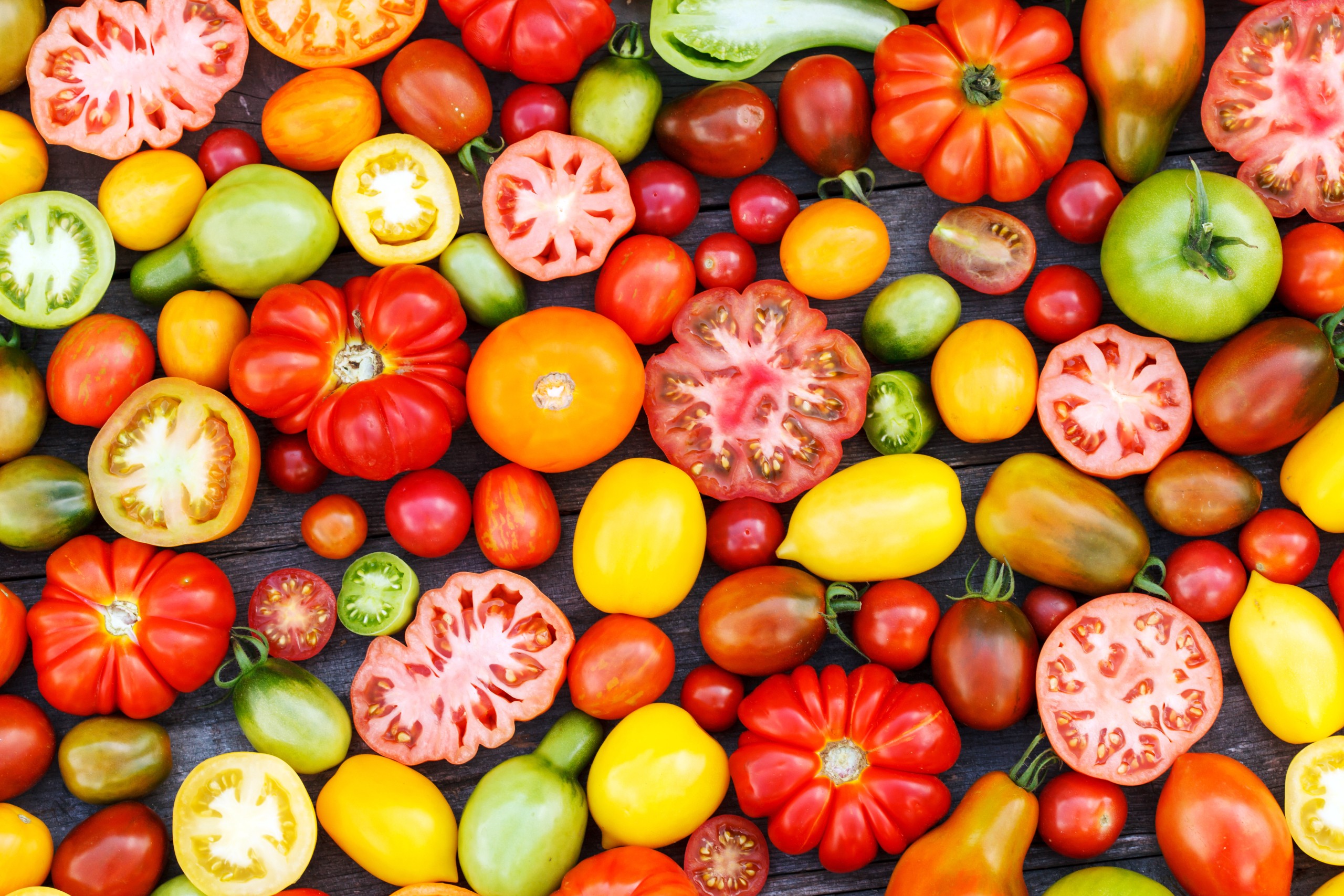General 2560x1707 vegetables food tomatoes colorful top view