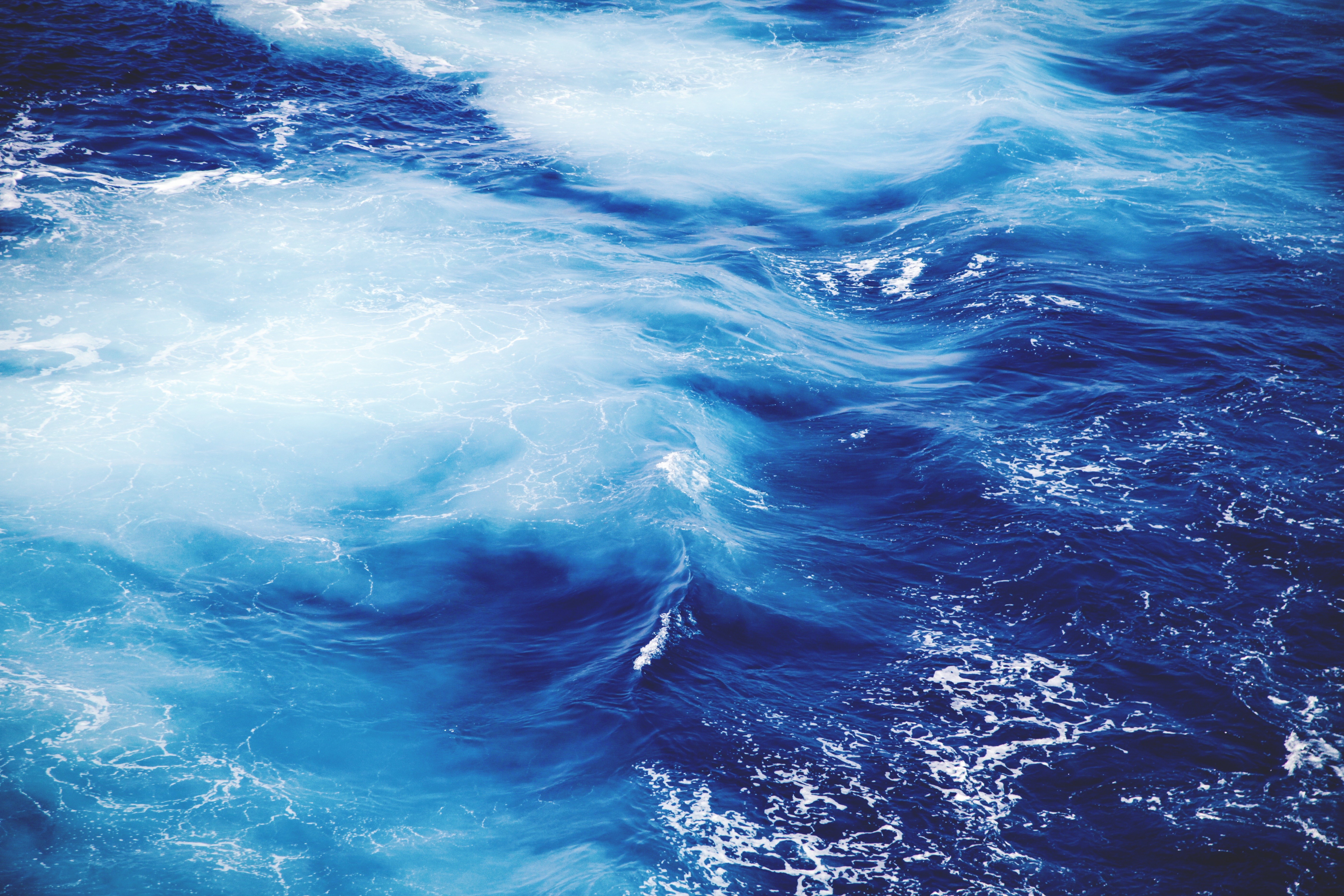 General 5616x3744 water blue waves nature