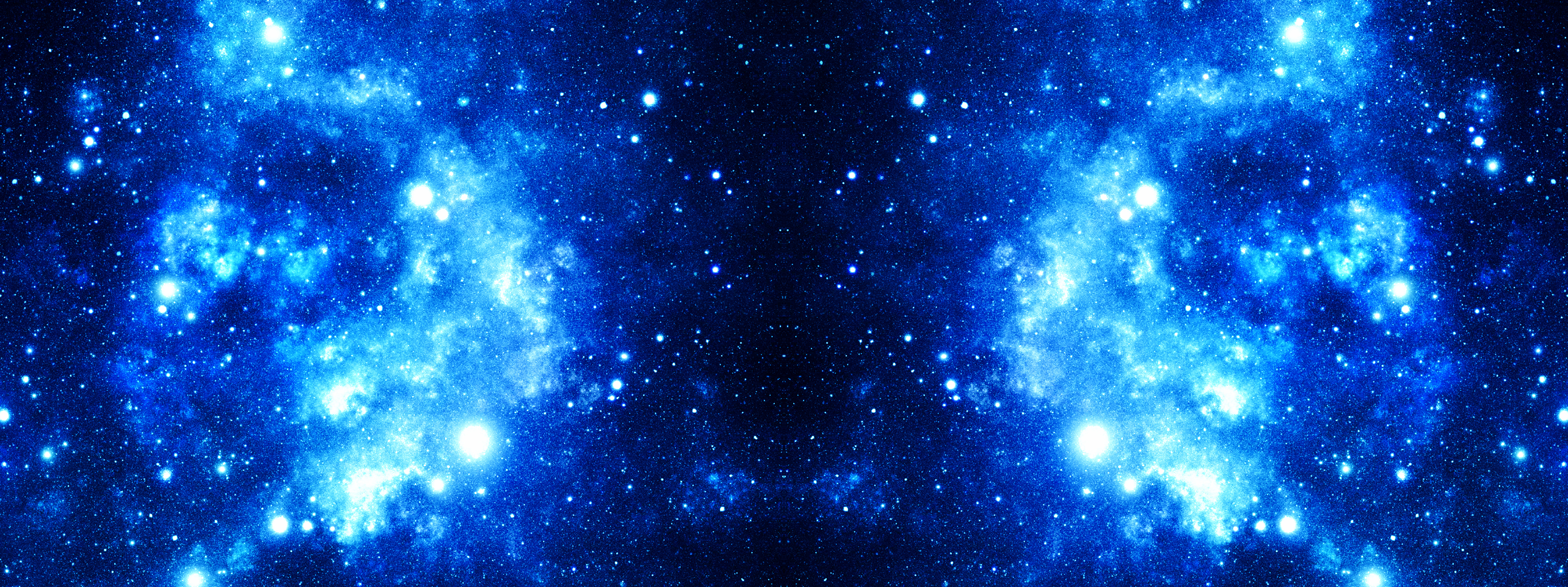 General 3200x1200 space galaxy blue stars