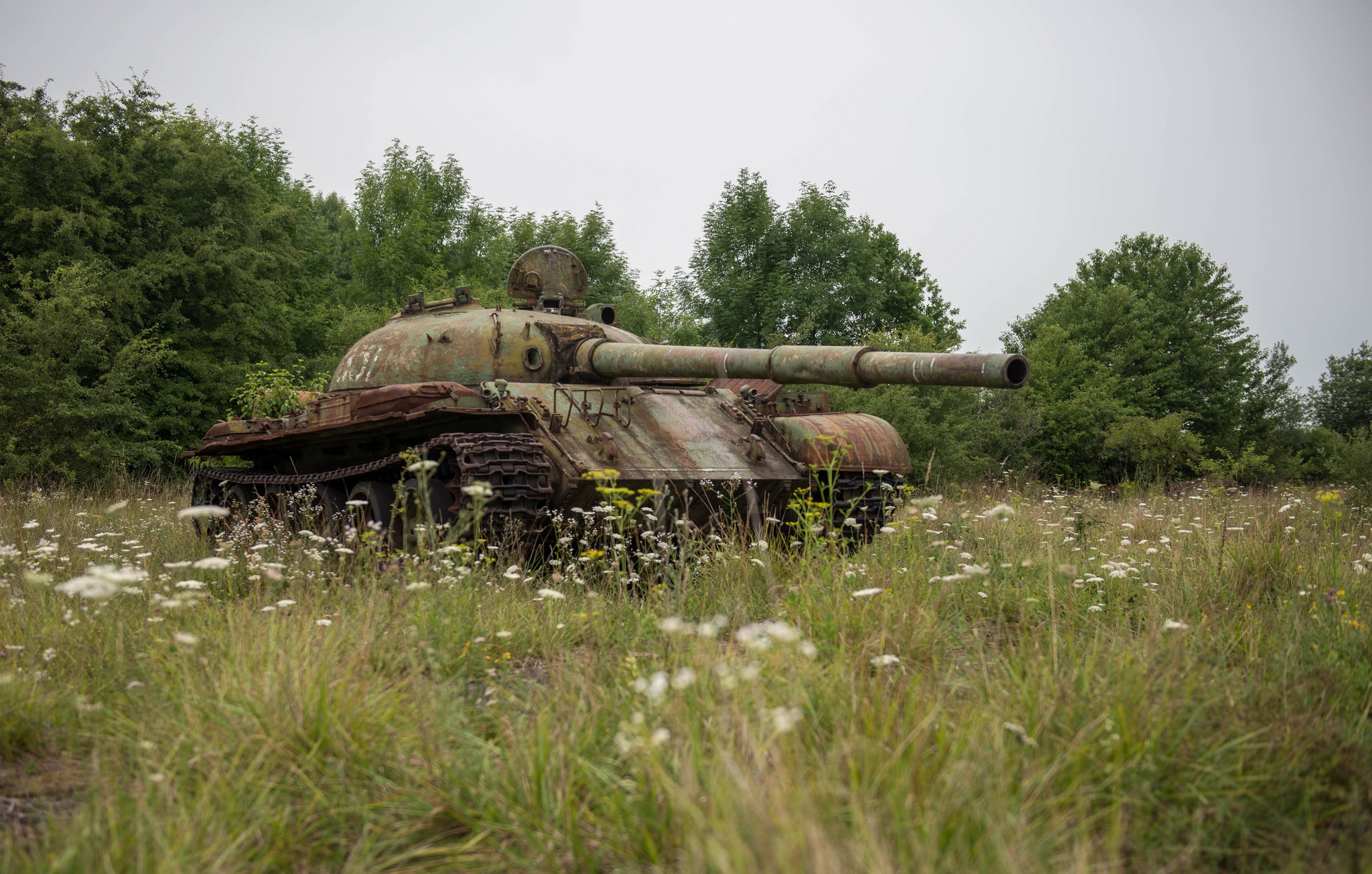General 2048x1304 tank grass wreck military old vehicle T-62 Russian/Soviet tanks