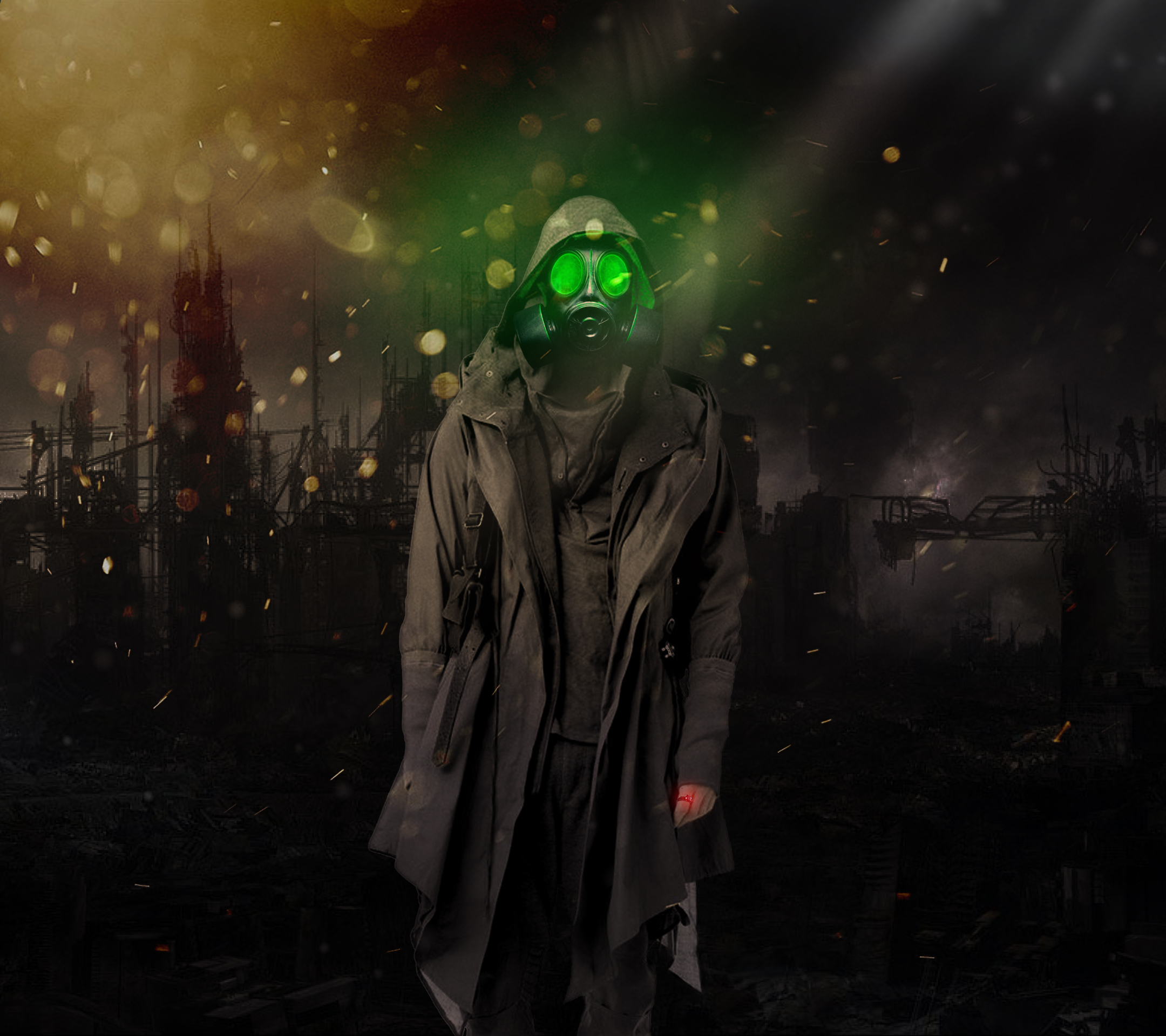 General 2160x1920 apocalyptic gas masks futuristic dark