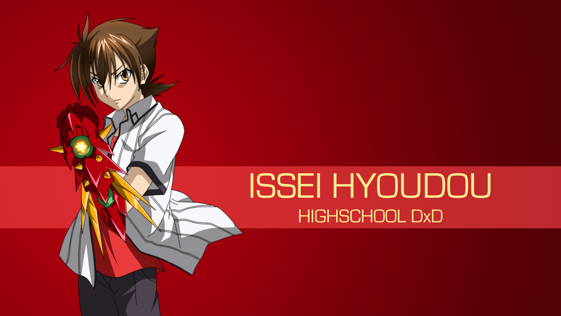 Anime 1920x1080 High School DxD Hyoudou Issei red background anime