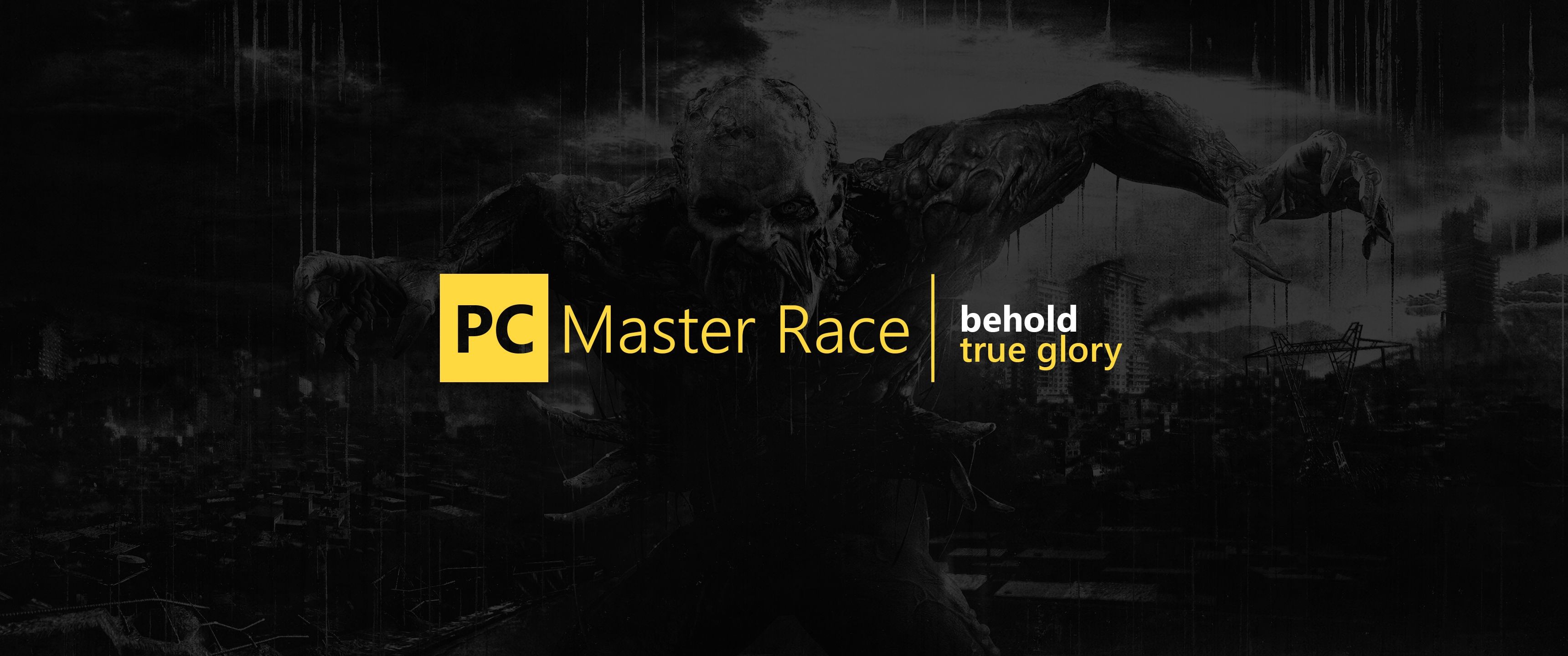 General 3440x1440 PC gaming PC Master  Race logo digital art text