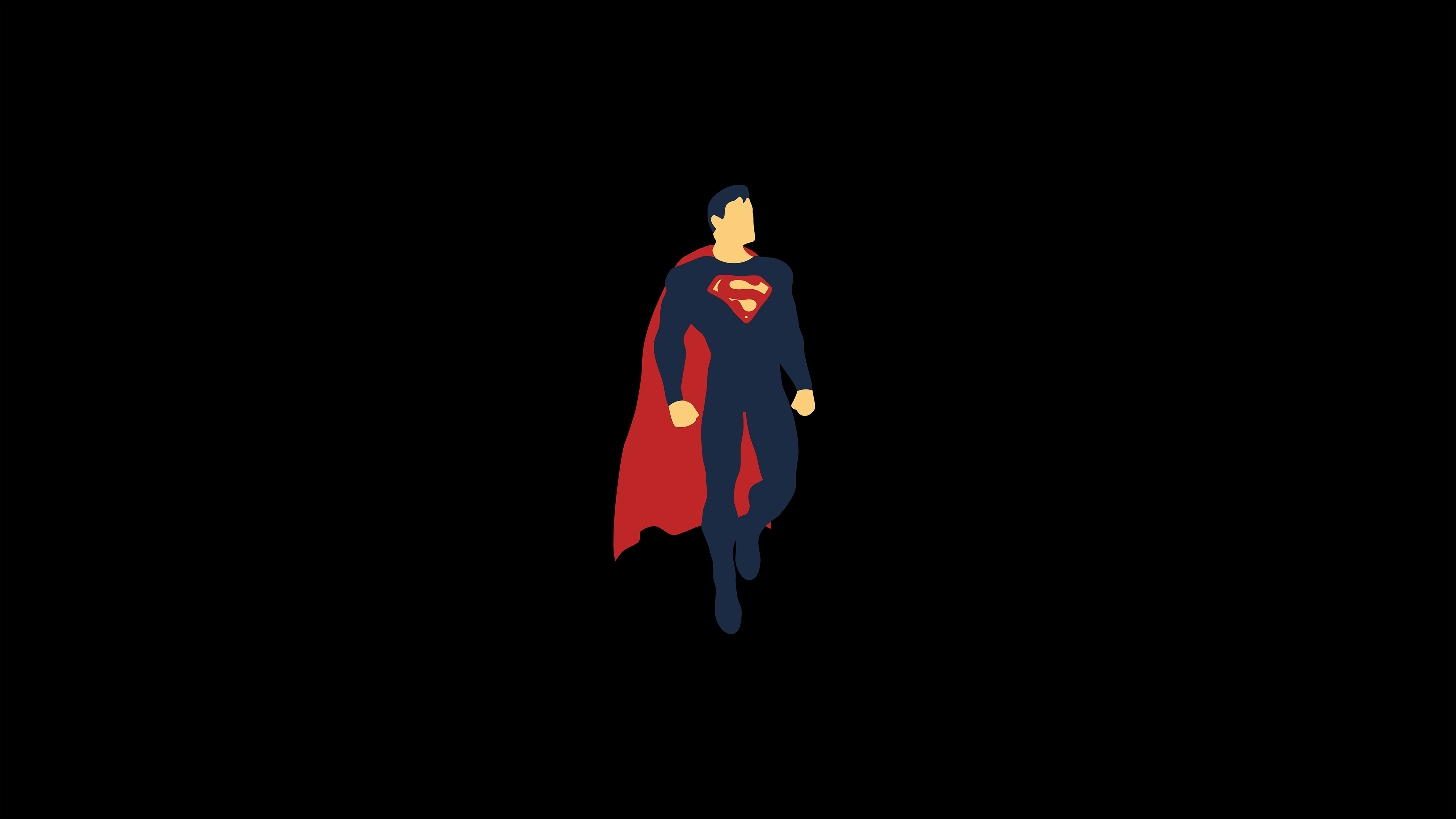 General 3840x2160 minimalism simple background black background Superman vector vector art superhero DC Comics