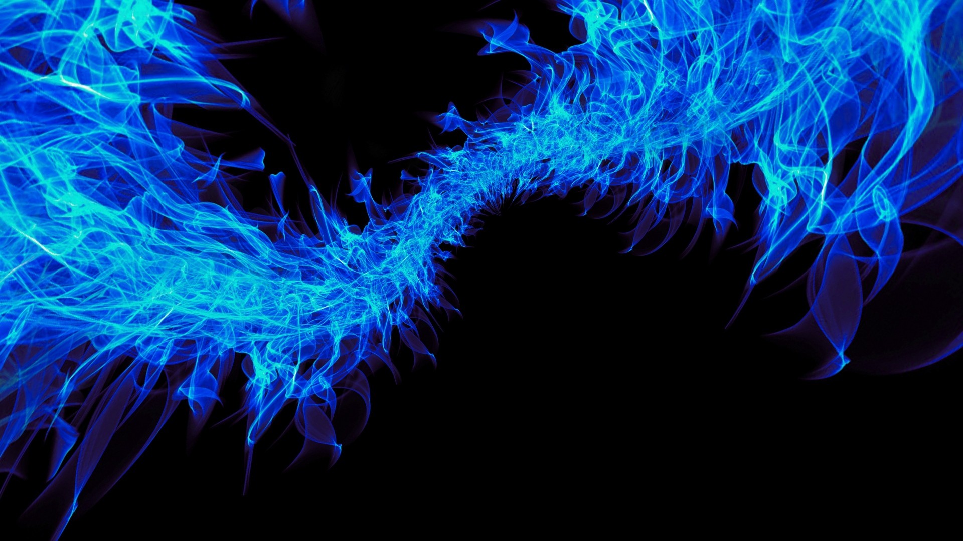 General 1920x1080 abstract fractal blue shapes