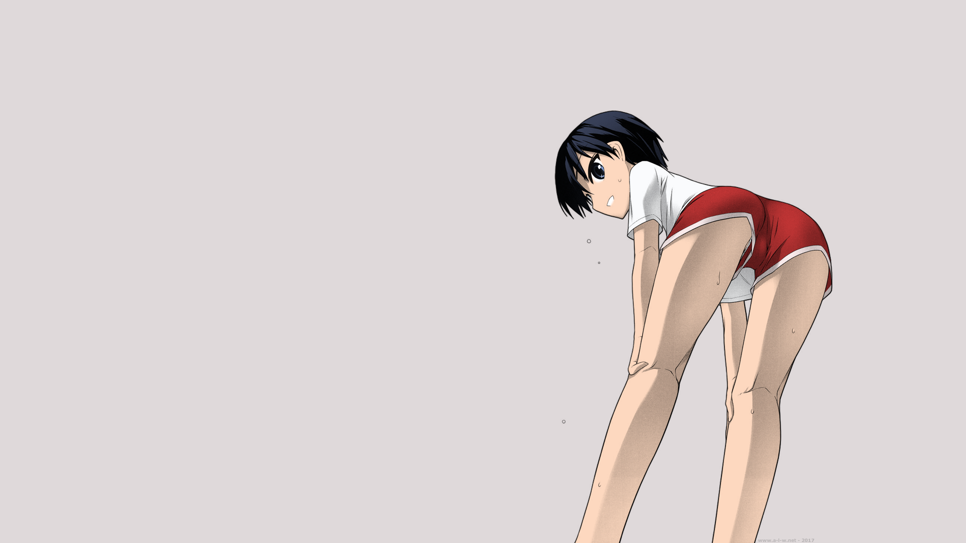 Anime 1920x1080 Nishikibasami short hair sportswear short pants blue eyes tomboys anime manga anime girls