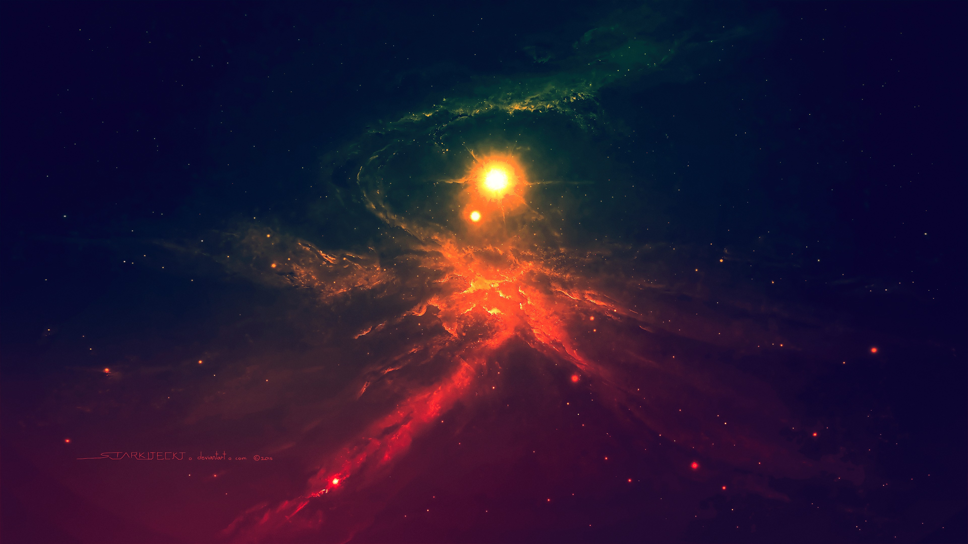 General 3840x2160 galaxy space stars universe spacescapes nebula space art Starkiteckt