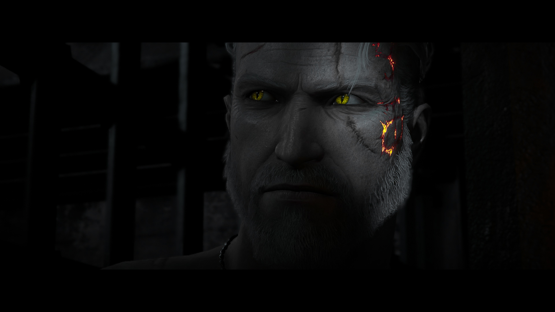 General 1920x1080 The Witcher 3: Wild Hunt Geralt of Rivia video games The Witcher 3: Wild Hunt – Hearts of Stone PC gaming glowing eyes video game men dark selective coloring fantasy men